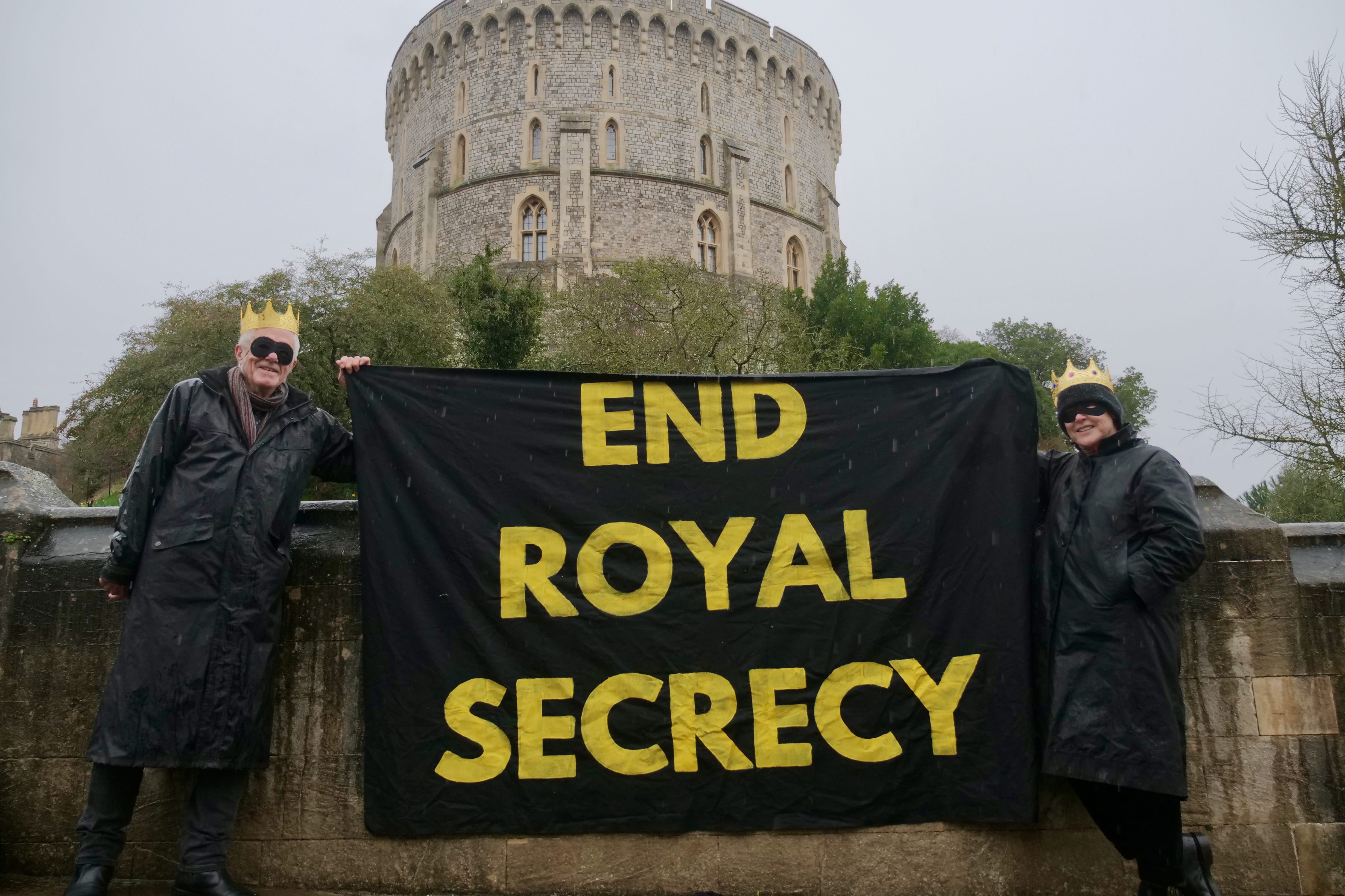 Republic’s protest at Windsor over royal ‘secrecy’ (Rikki Blue/Republic/PA)