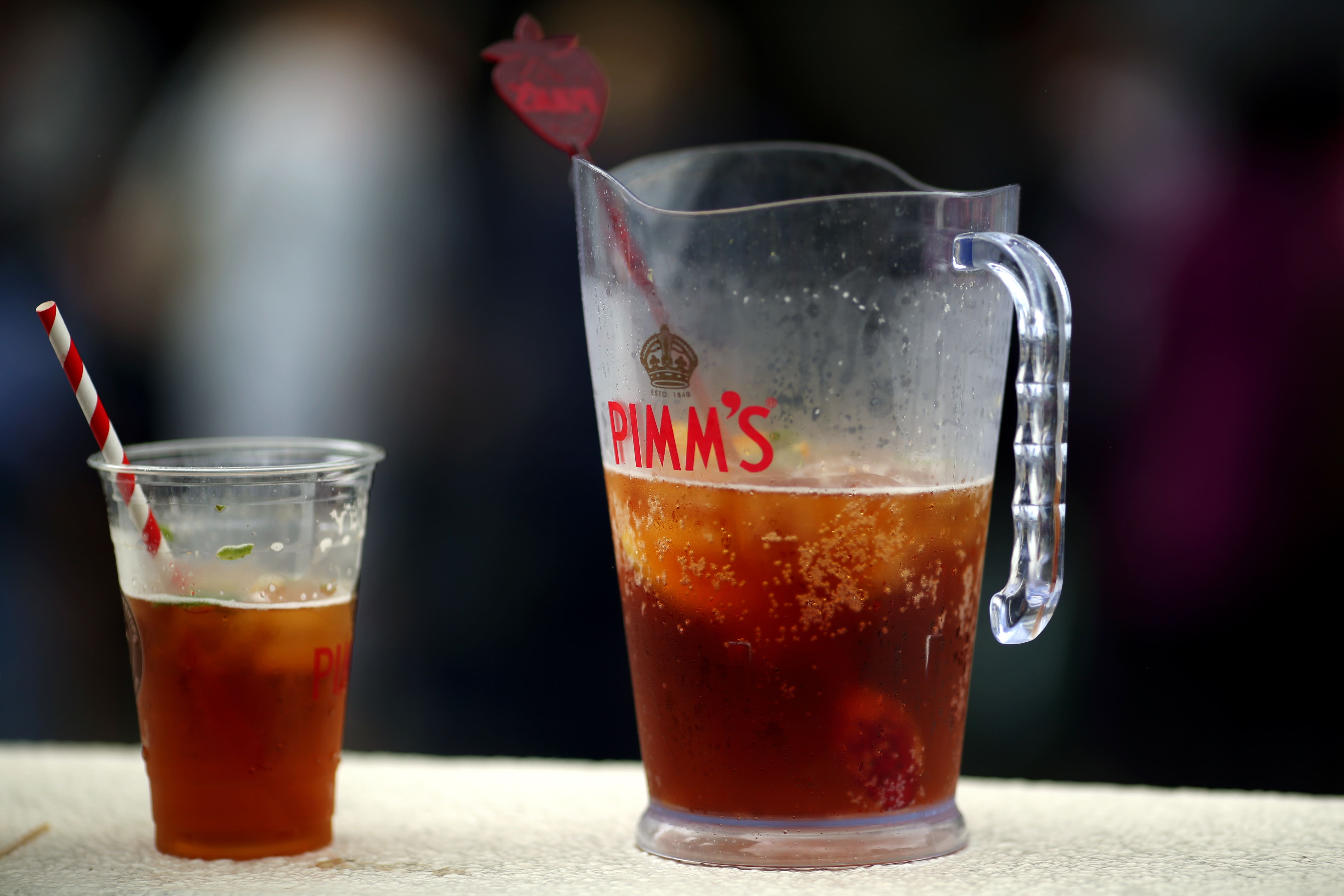 A jug and glass of Pimm’s at Wimbledon (Steven Paston/PA)