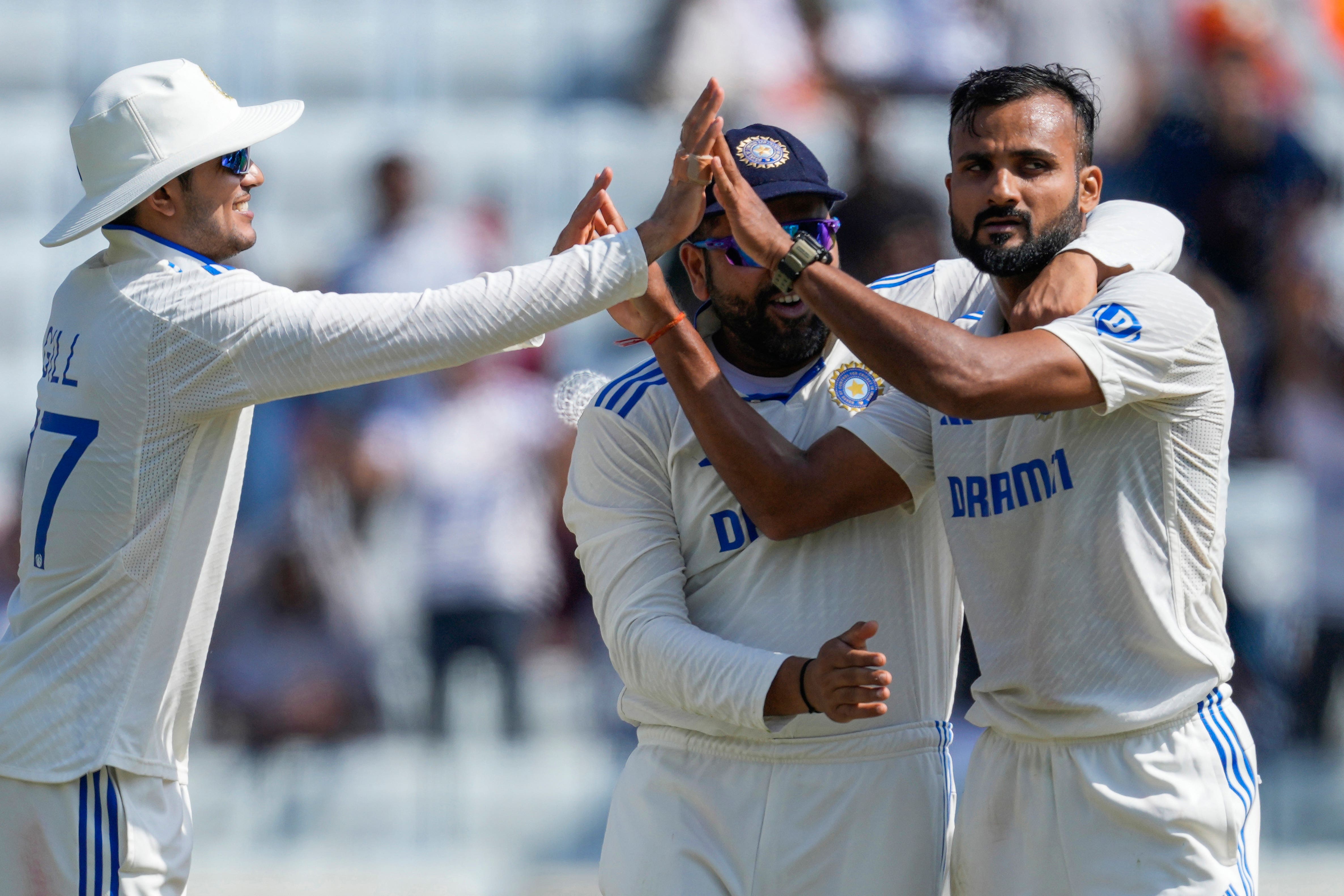 Akash Deep, right, shone on debut (Ajit Solanki/AP)