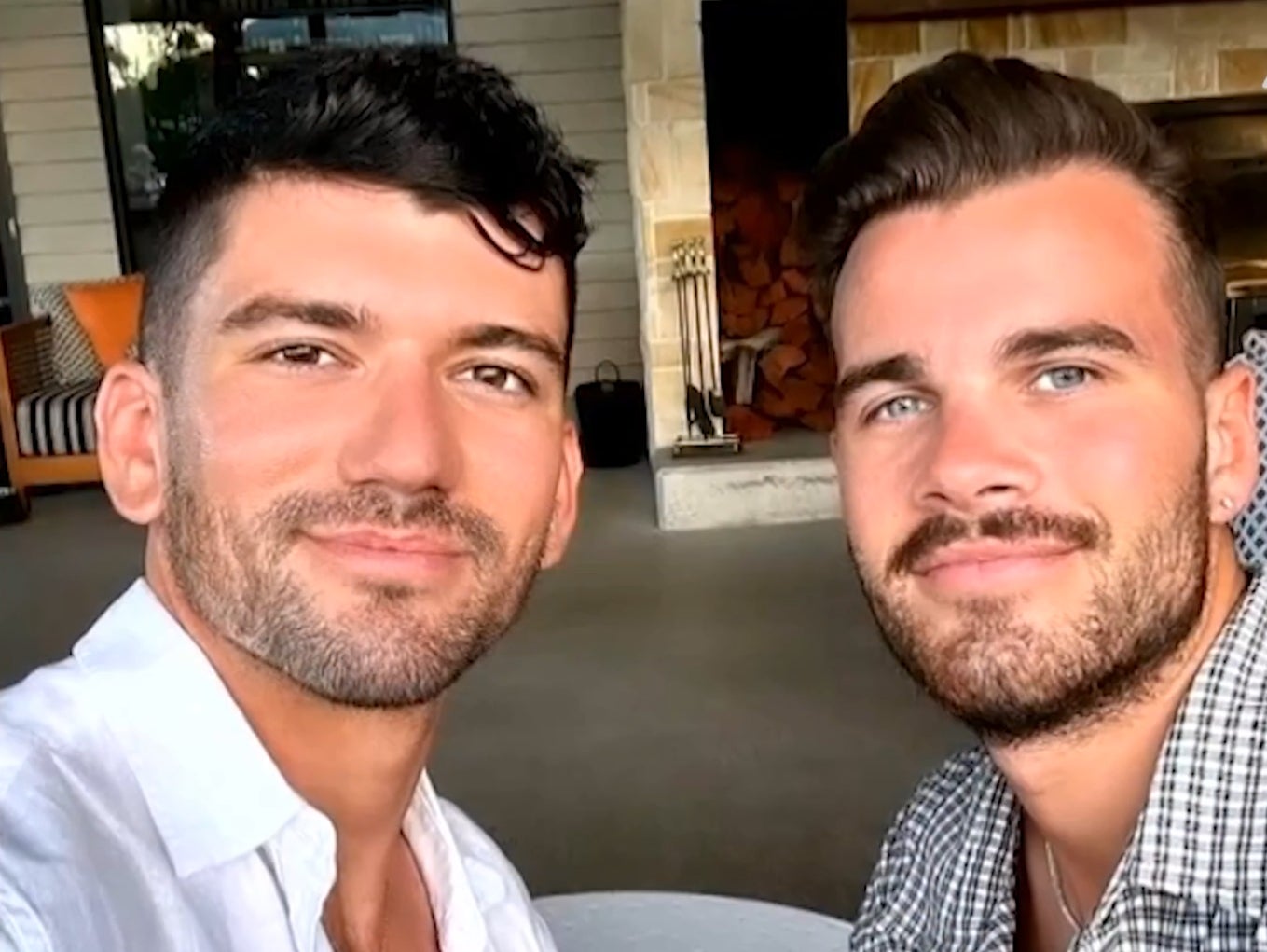 Screengrab. Australian TV star Jesse Baird and his boyfriend Luke Davies