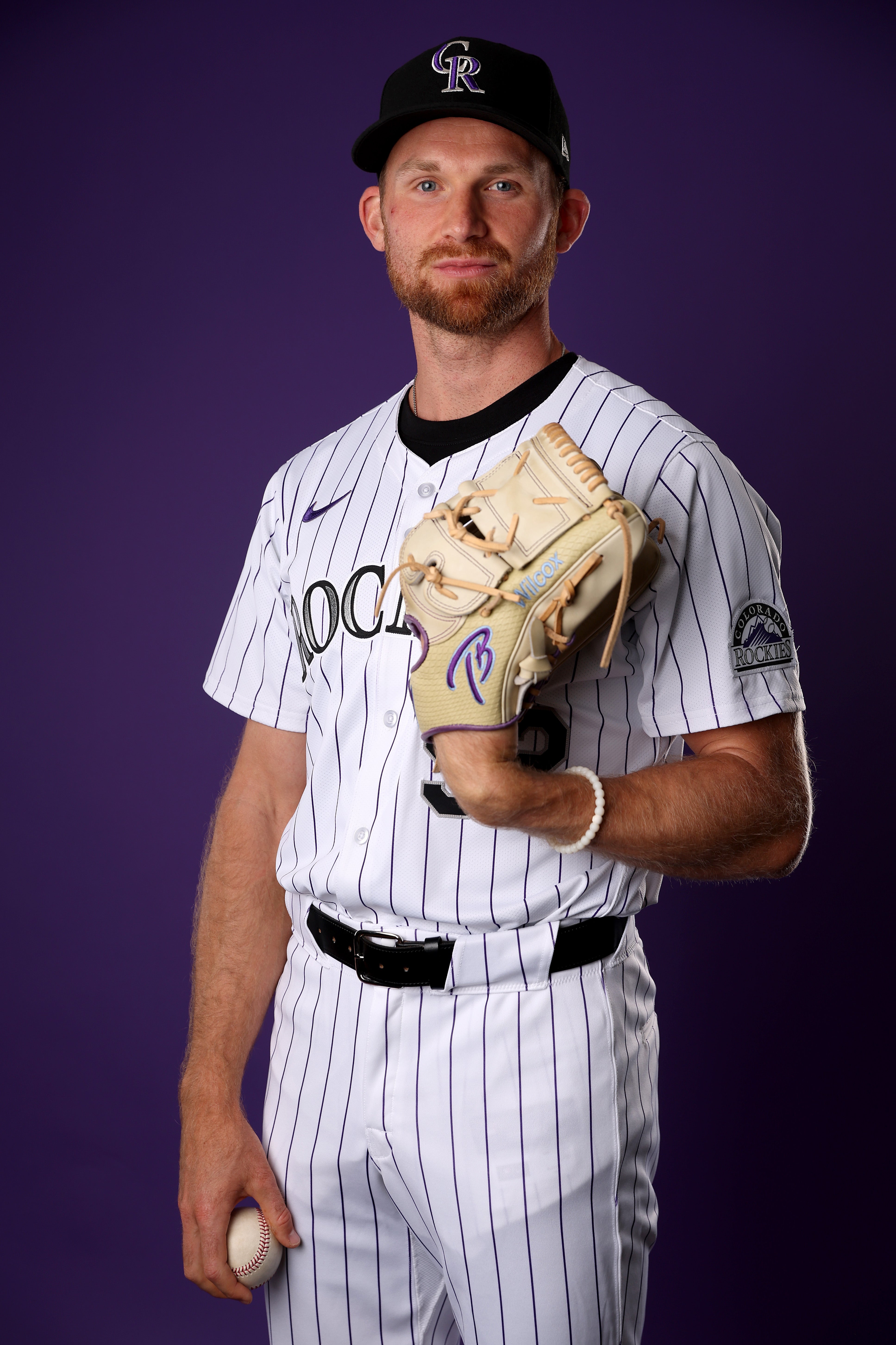 Kyle Wilcox of the Colorado Rockies poses at Salt River Fields