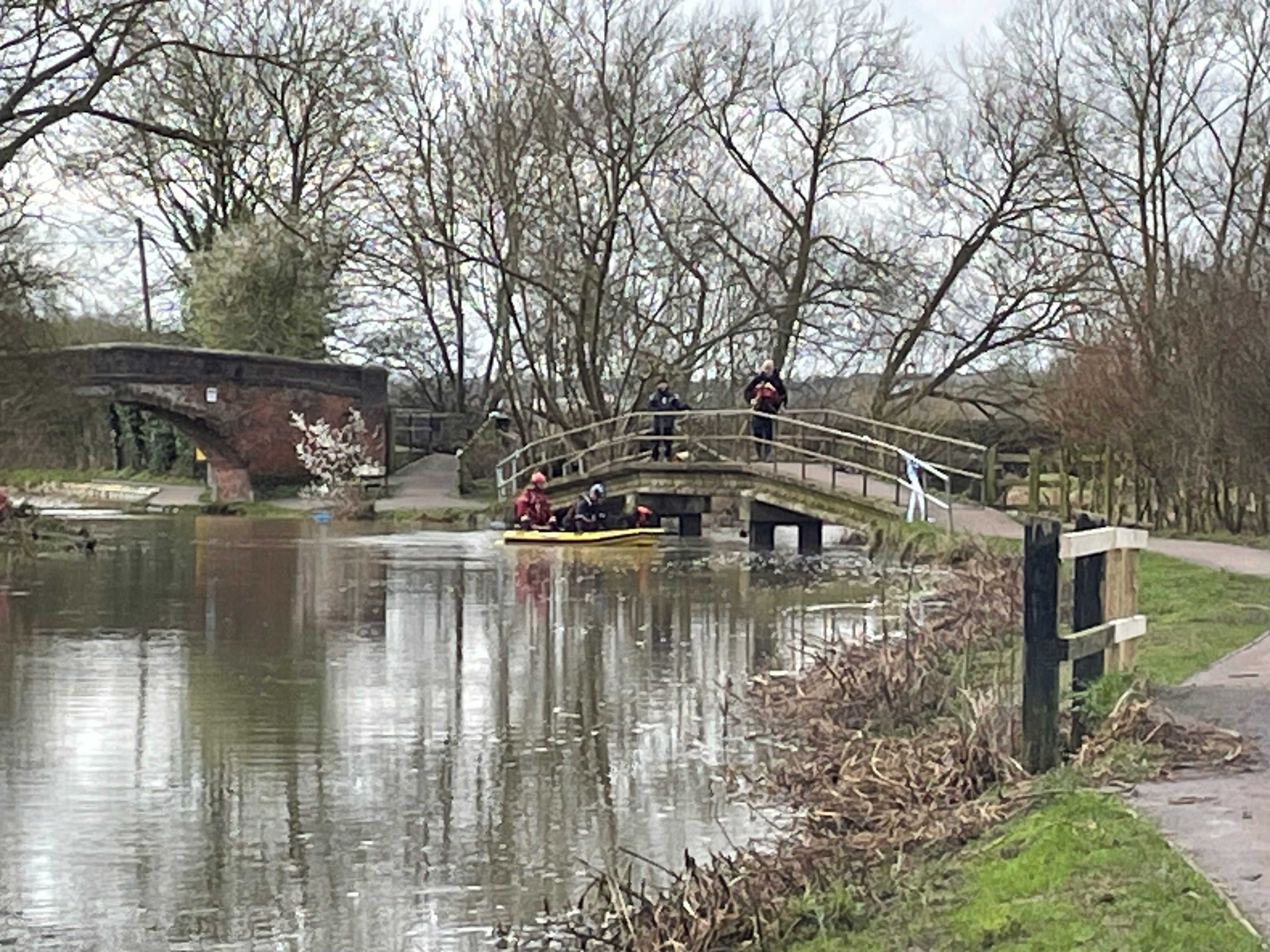 The search operation continues on the River Soar