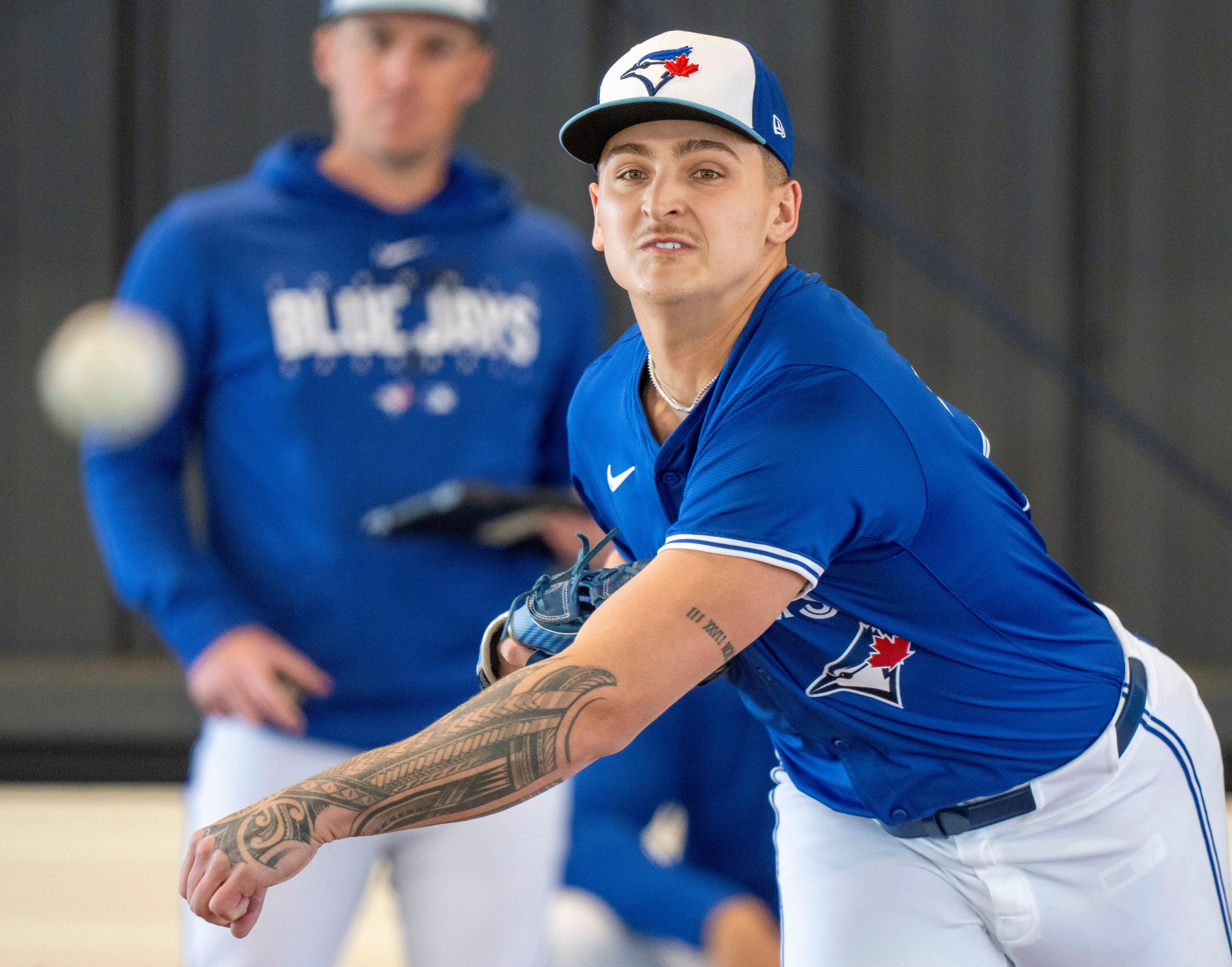 Toronto Blue Jays’ Ricky Tiedemann in training this week