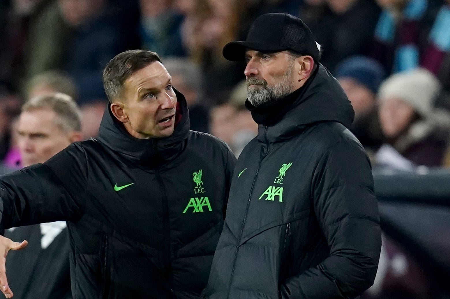 Pep Lijnders (left) believes it is impossible to replace Jurgen Klopp (Nick Potts/PA)