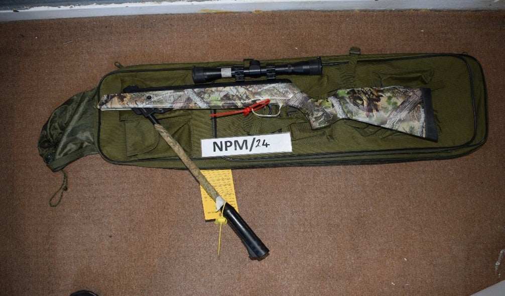 Undated handout photo issued by Greater Manchester Police of an image of a weapon shown in the court case of Jacob Graham