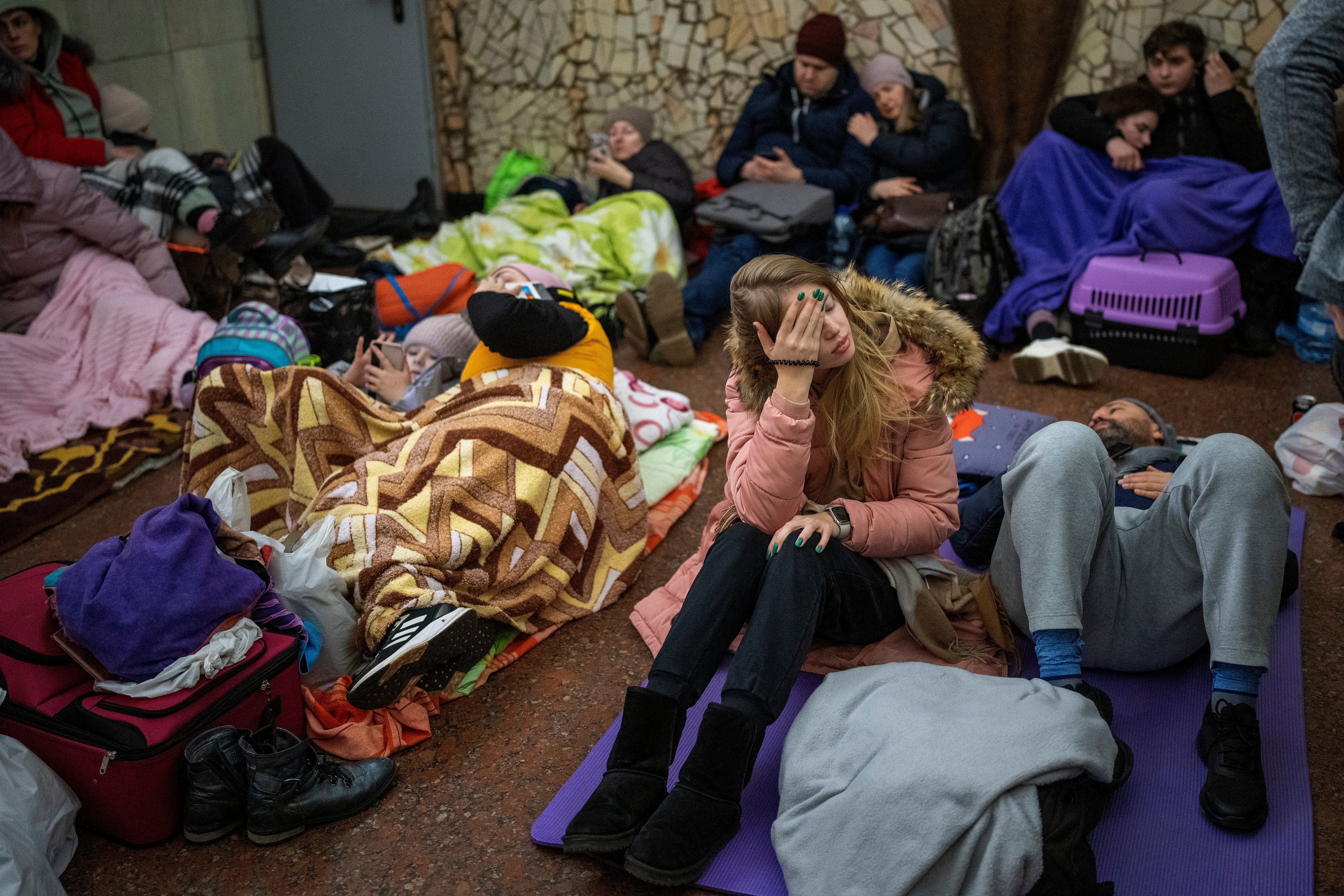 Ukrainians have been forced to use subways as bomb shelters in Kyiv