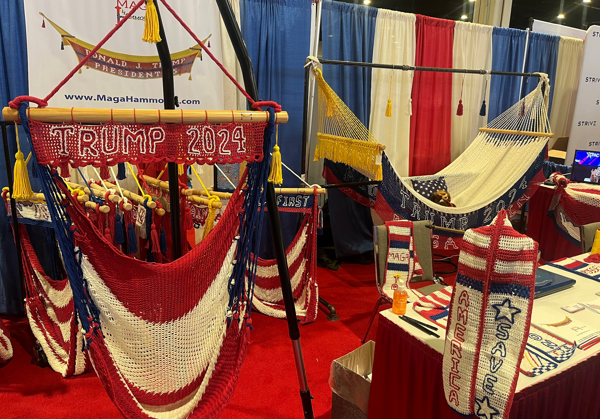 Maga Hammocks in the exhibit hall at CPAC