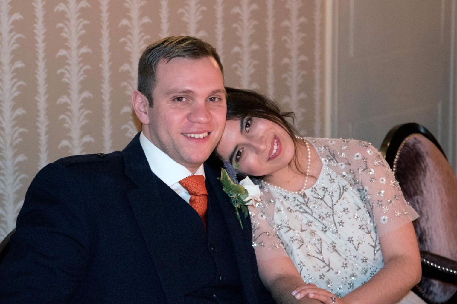 British academic Matthew Hedges with his wife Daniela Tejada (Daniela Tejada/PA)