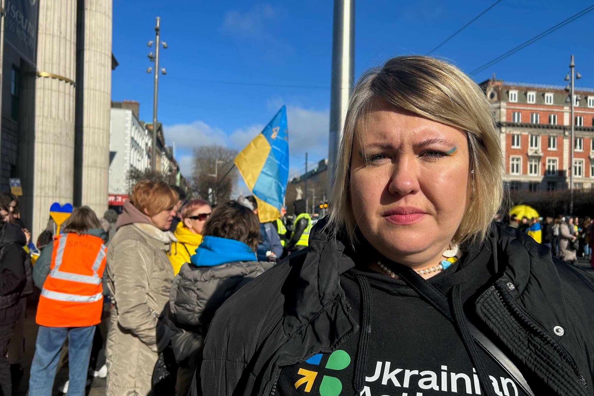 Ukrainian Action In Ireland spokeswoman Olha Chekmaieva (Cillian Sherlock/PA)