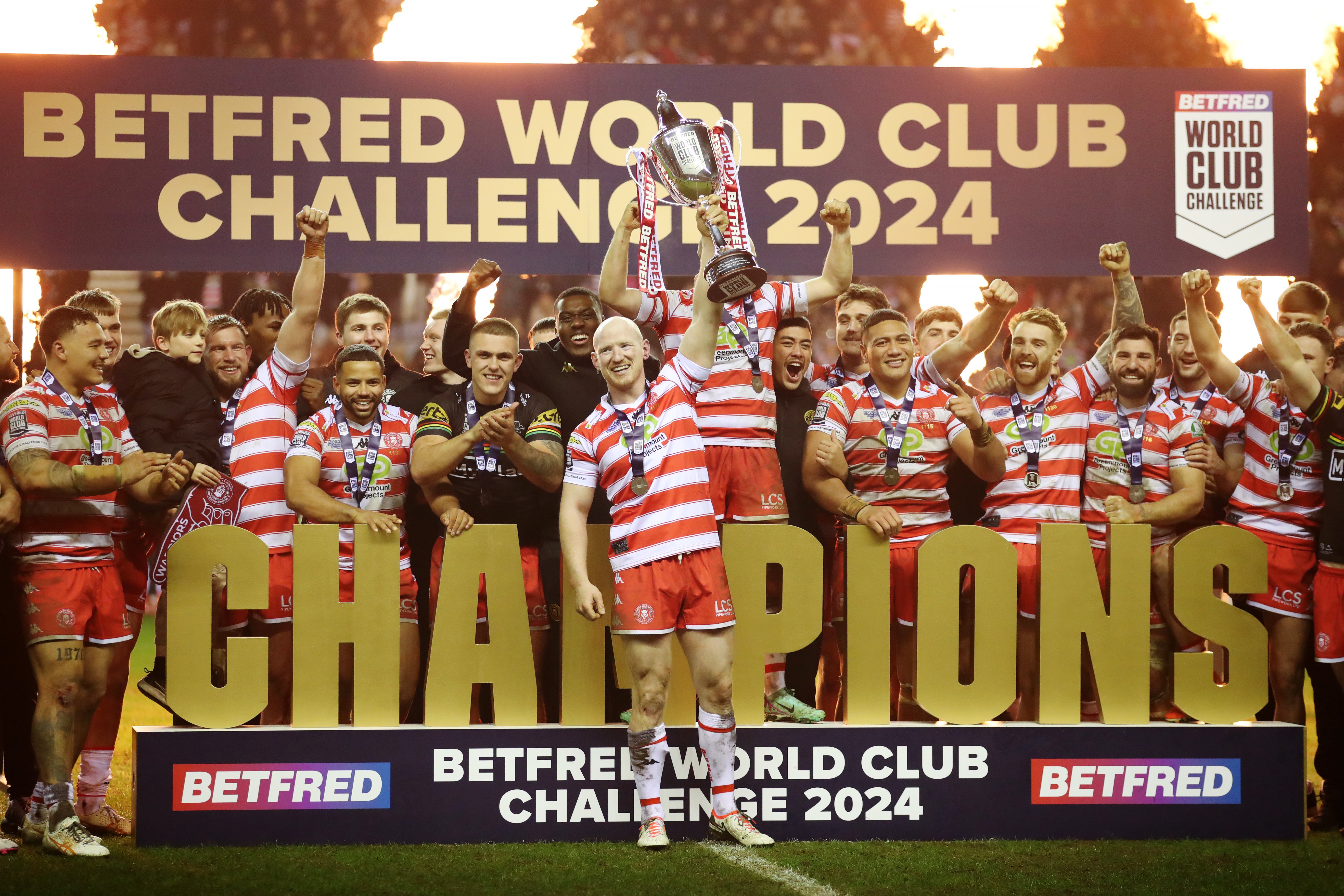 Matt Peet’s Wigan beat Penrith to win the World Club Challenge (Jess Hornby/PA)