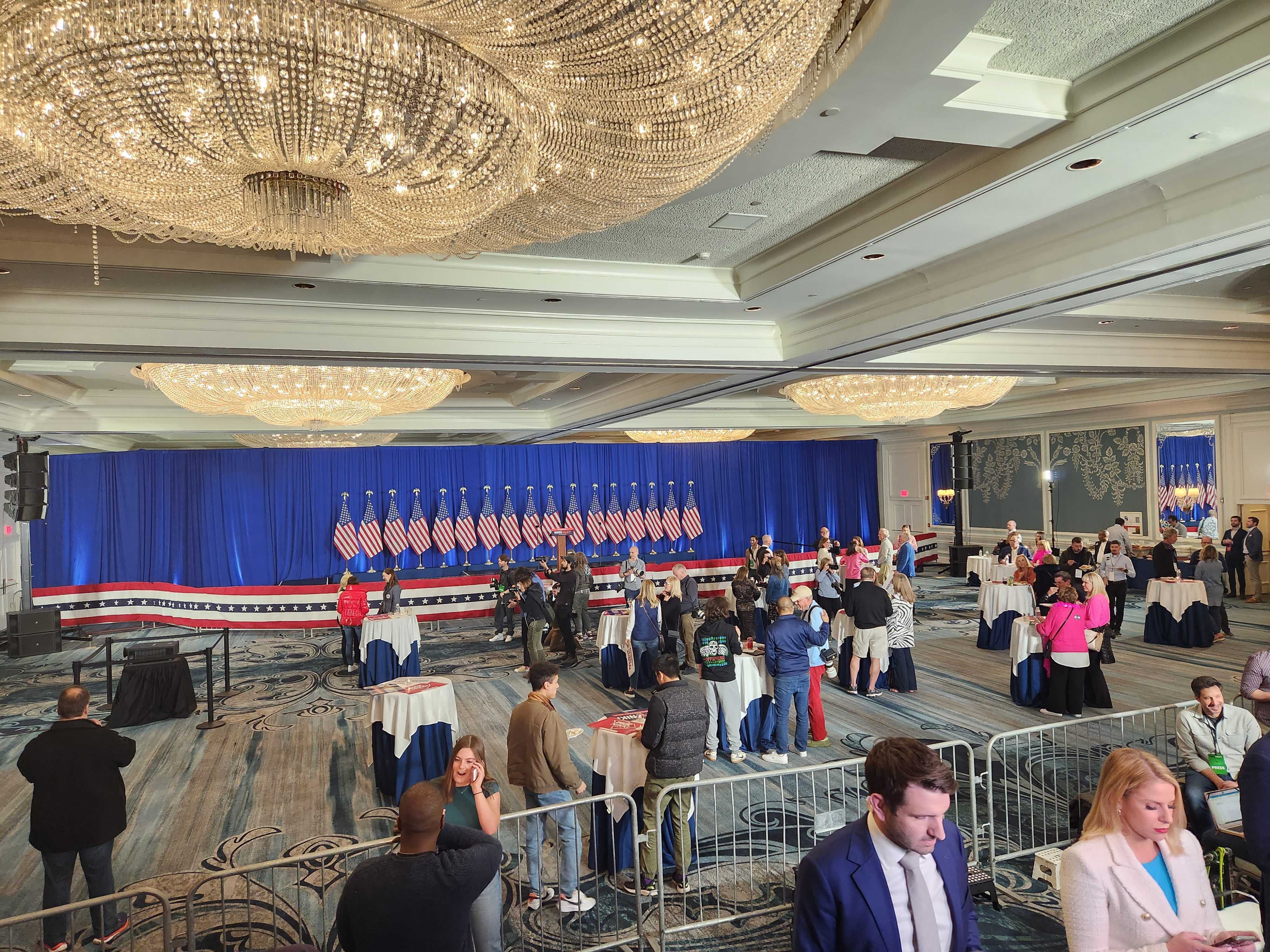 Haley’s election party after her defeat in her home state of South Carolina