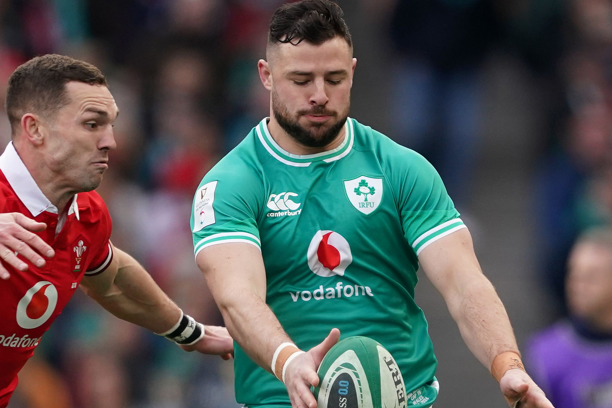 Robbie Henshaw (right) has started all three of Ireland’s matches in this year’s Six Nations (Brian Lawless/PA)