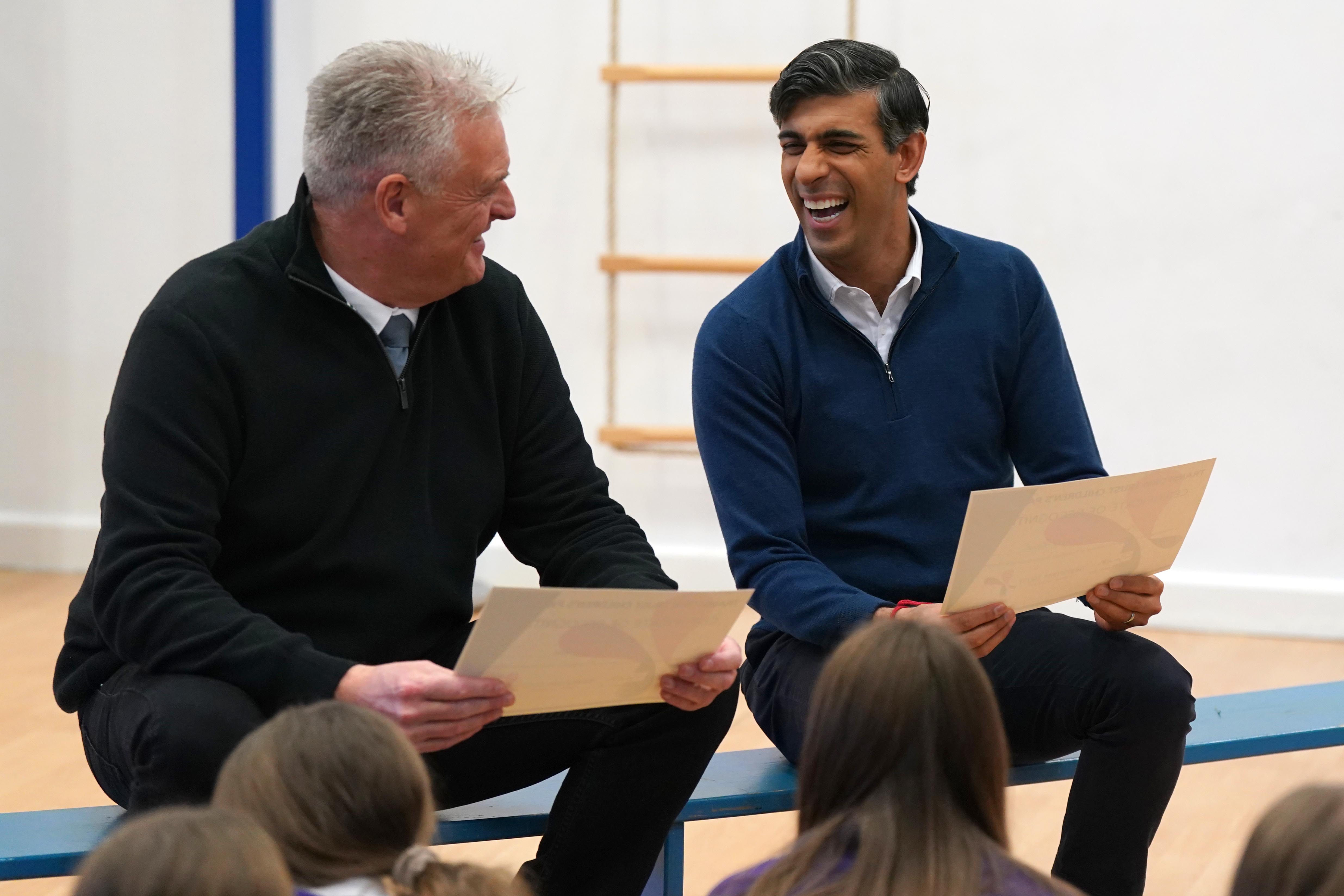 Back to school: Rishi Sunak – pictured with his disgraced former deputy chairman Lee Anderson – must accept his party has a problem with Islamophobia