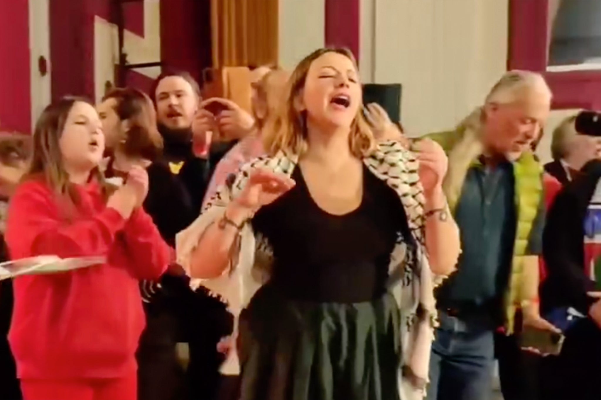 Charlotte Church leading the choir