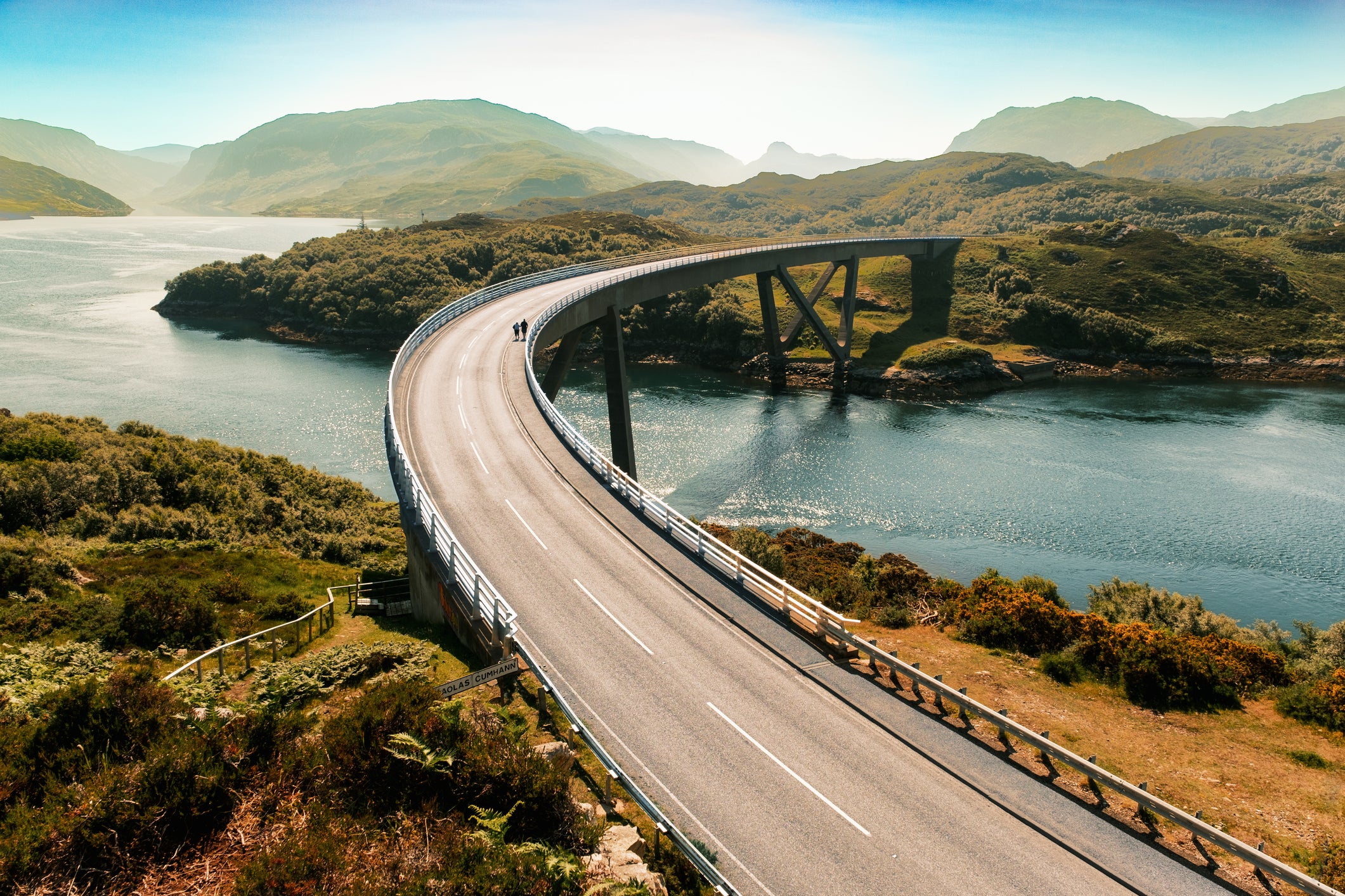 Kylesku Bridge along the NC500 in Northern Scotland