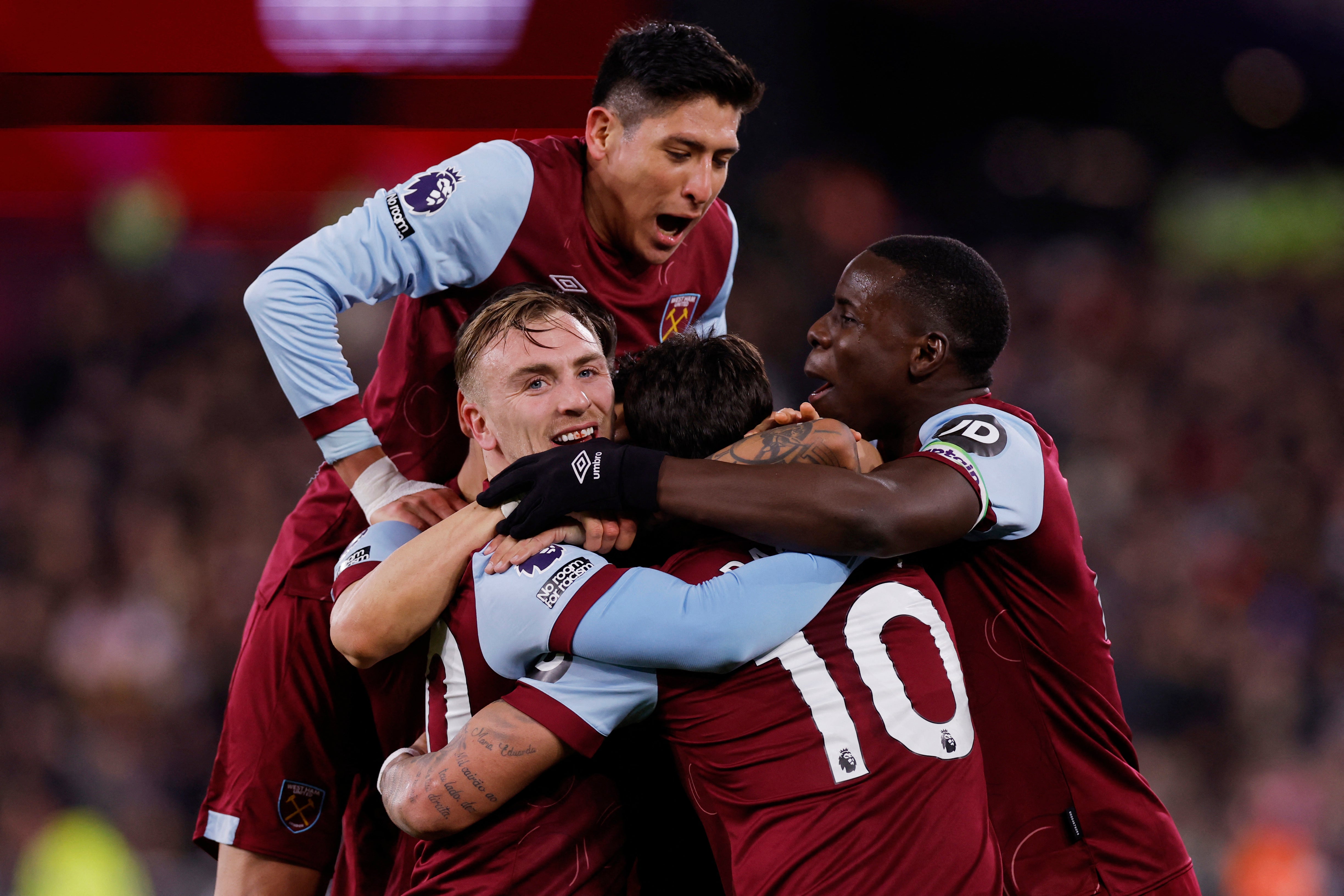 West Ham celebrate a crucial win