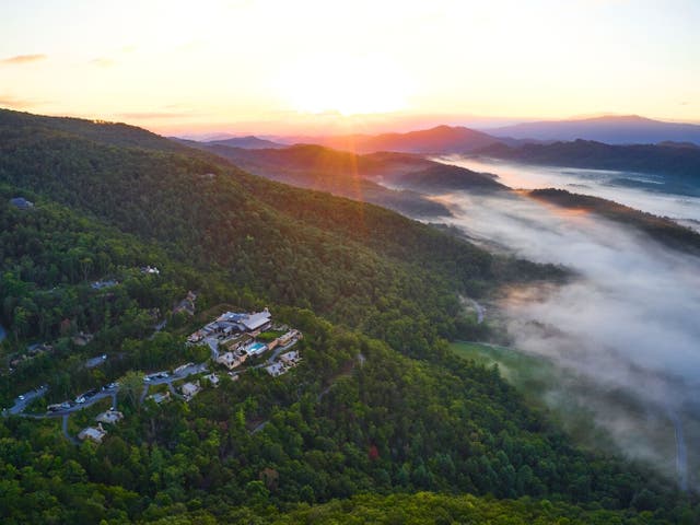 <p>Blackberry Mountain resort is nestled in Tennessee’s Great Smoky Mountains</p>