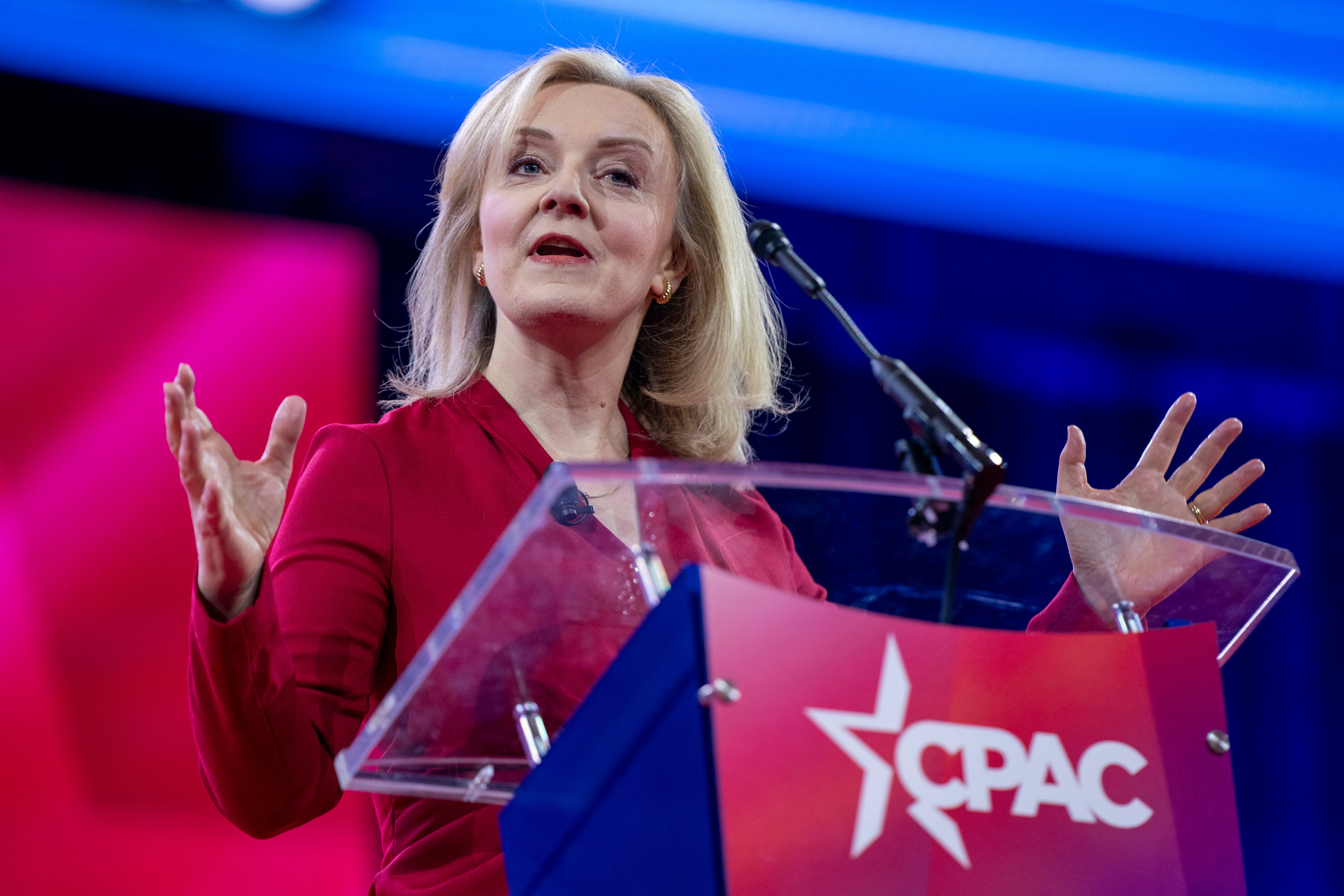 Truss addresses America’s right-wing at CPAC earlier this year