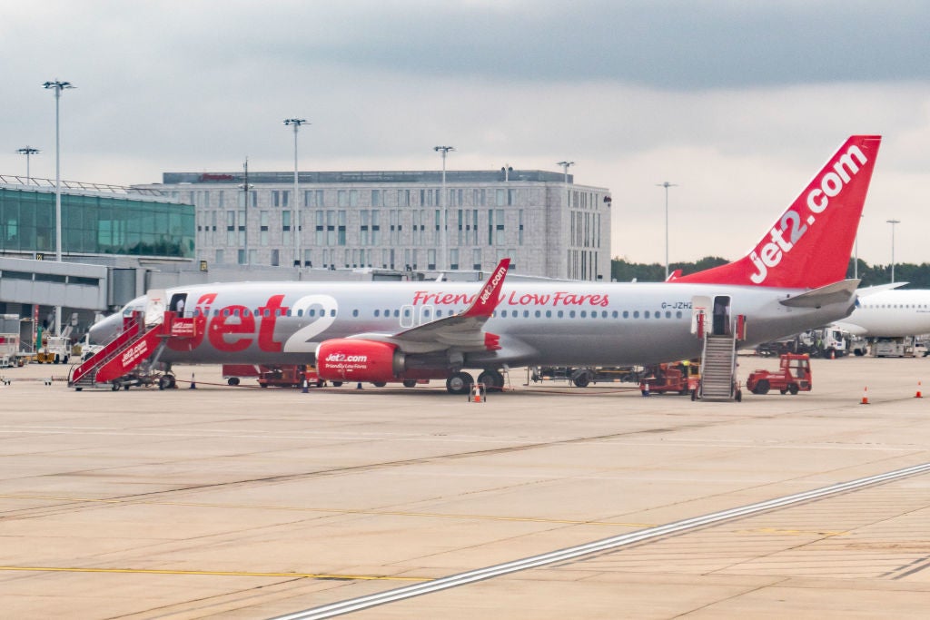 The Jet2 plane was flying from Tenerife South to Birmingham