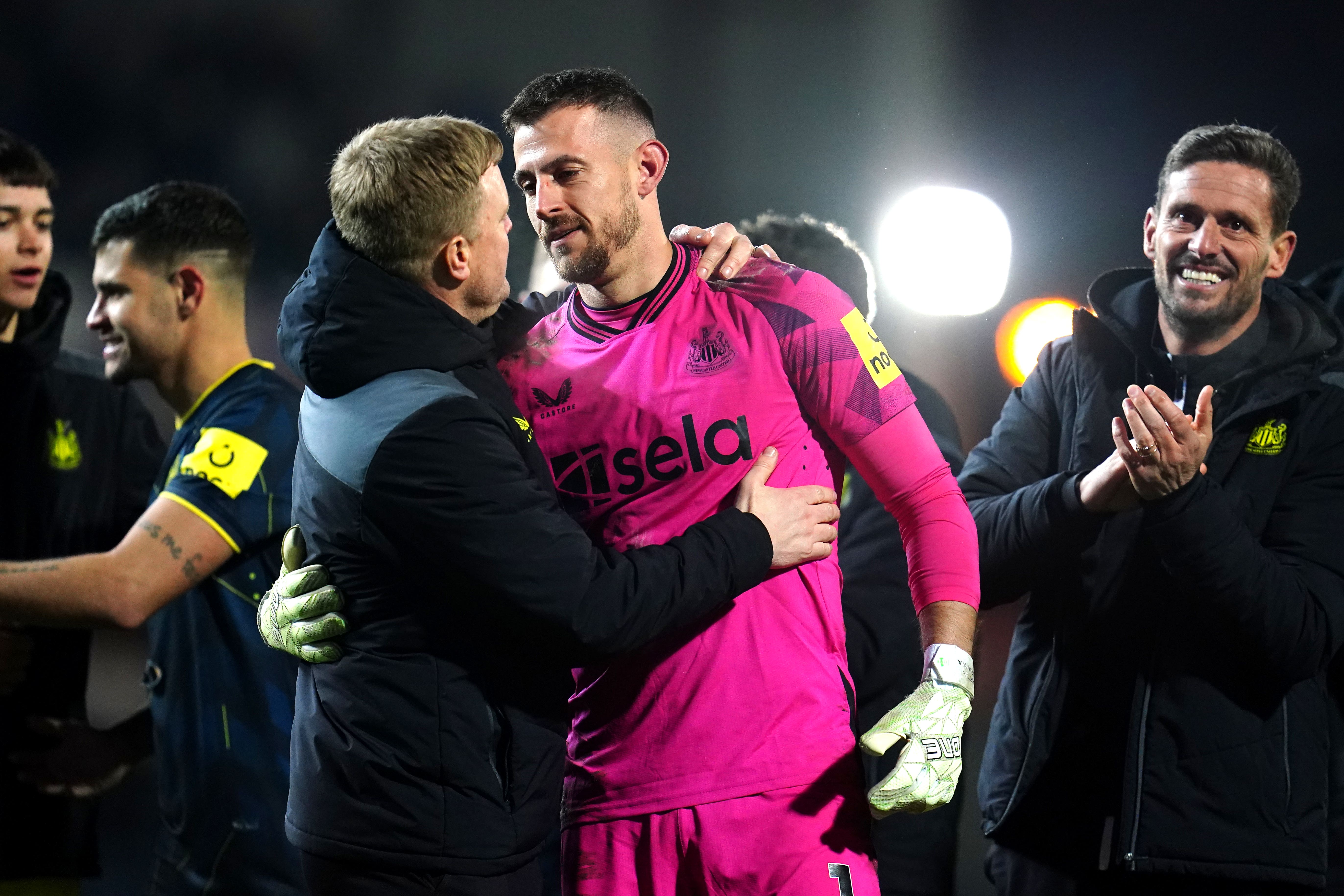 Goalkeeper Martin Dubravka was Newcastle’s hero in their penalty shoot-out win at Blackburn (Nick Potts/PA)