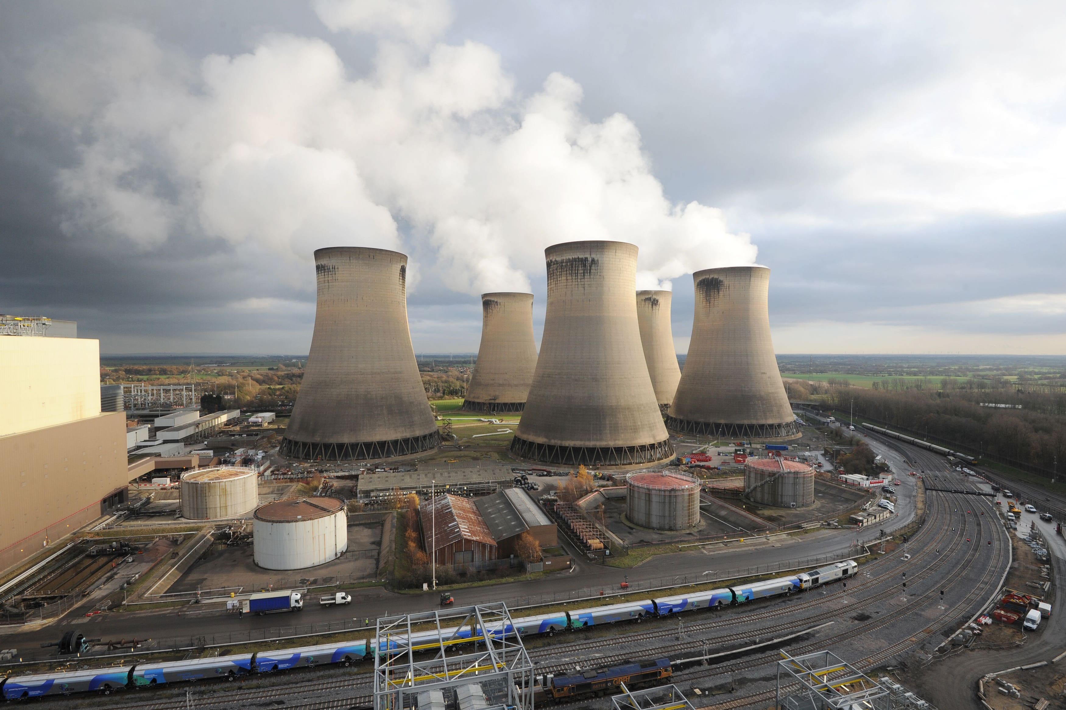 Drax power station near Selby, North Yorkshire. The company has been accused of burning wood pellets sourced from ‘old growth’ forests in Canada (Anna Gowthorpe/PA)