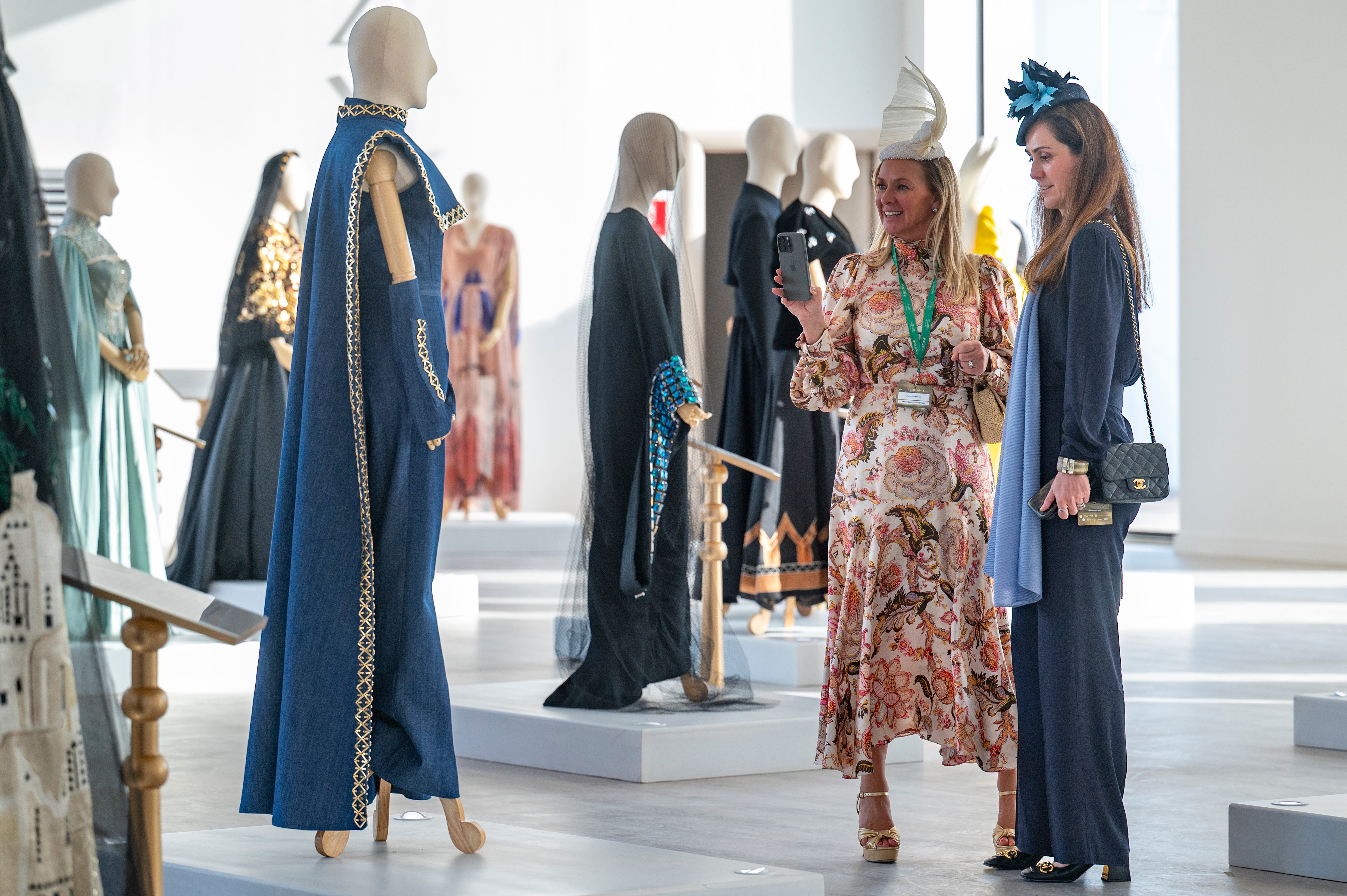 Racegoers admire fashion creativity at the Saudi 100 Brands Exhibition