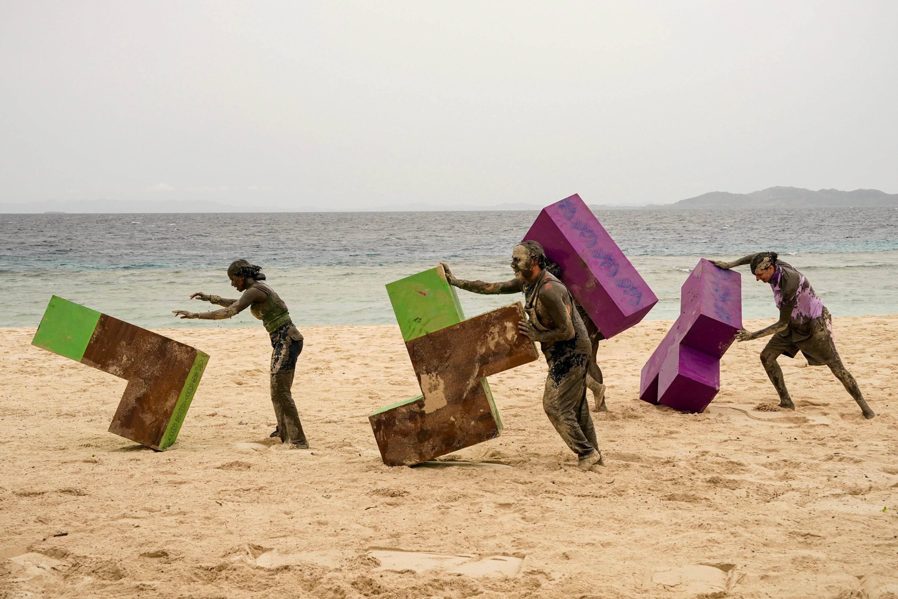 (L-R): Jem Hussain-Adams, Ben Katzman, and David “Jelinsky” Jelinksy on ‘Survivor 46’