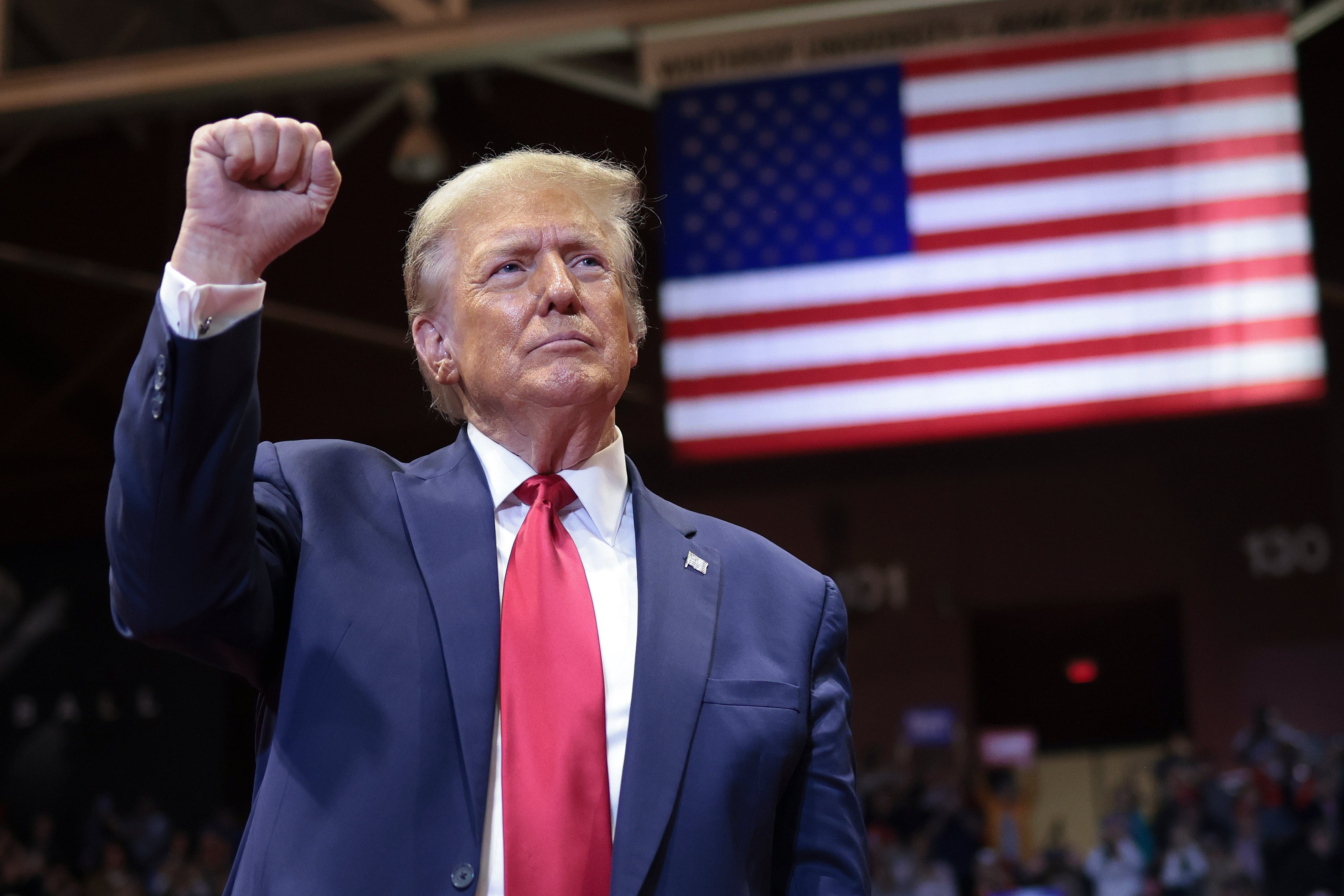 Donald Trump on the campaign trail in South Carolina