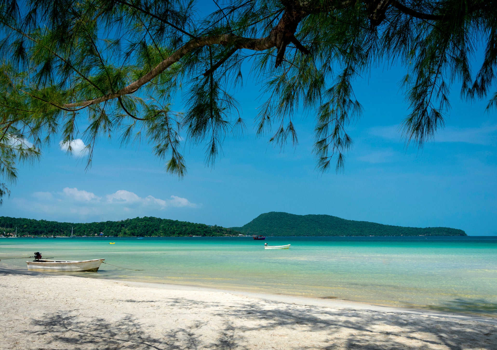 Saracen Bay is the main tourist beach on Koh Rong Sanloem