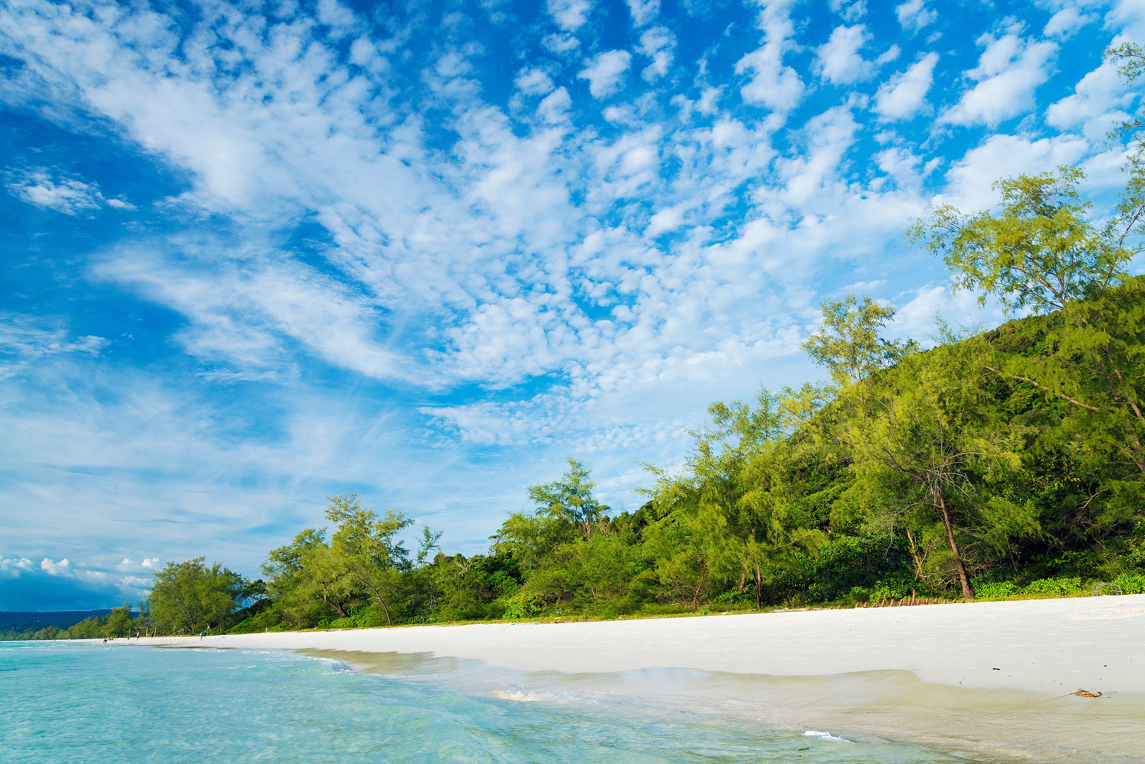 Koh Rong, home to beautiful Long Beach, is accessible by ferry from Sihanoukville City