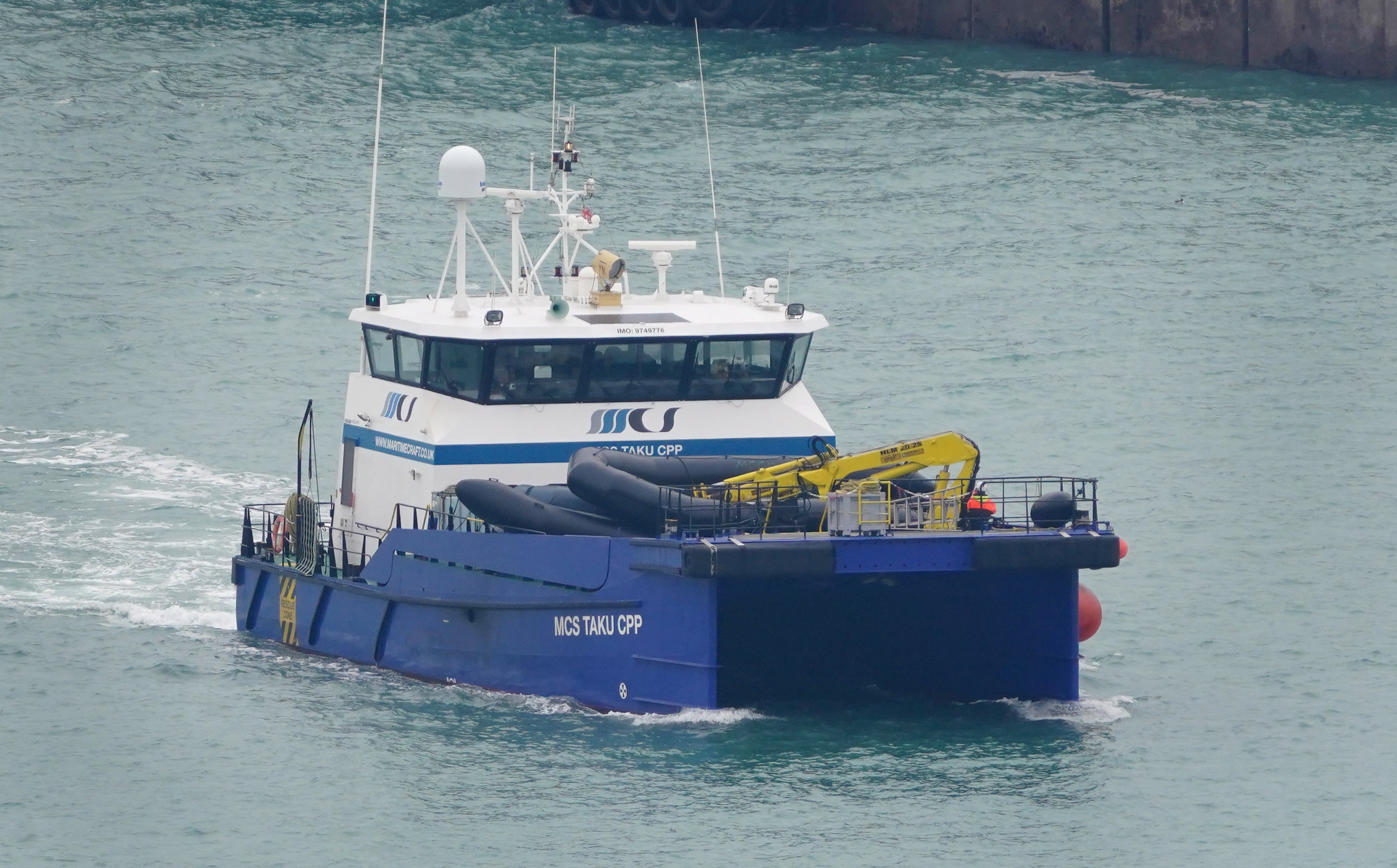 Rescued migrants brought to Dover last month