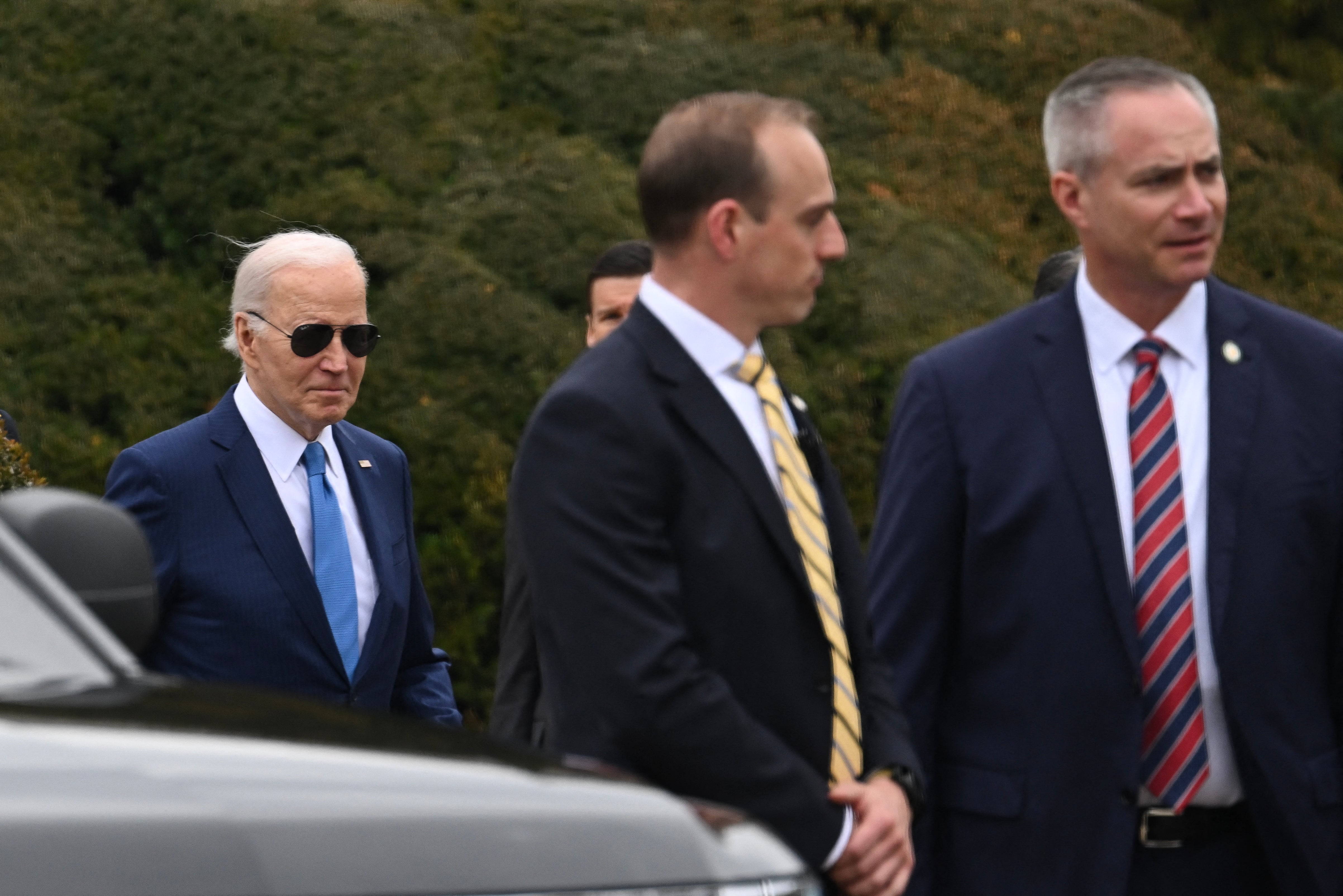 Joe Biden departs from Walter Reed Army Medical Center in Bethesda, Maryland