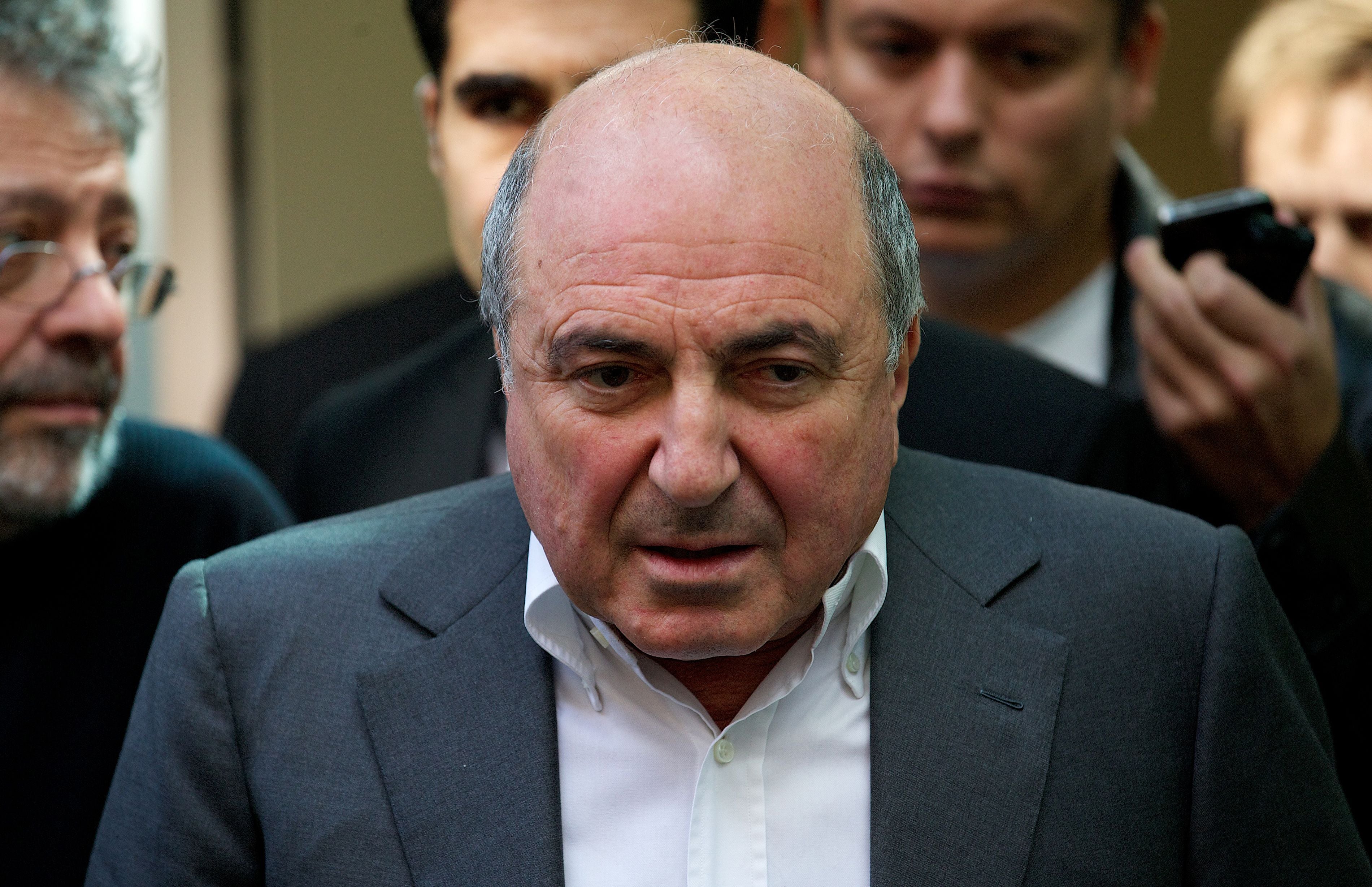 Russian oligarch Boris Berezovsky leaving London’s High Court in 2012