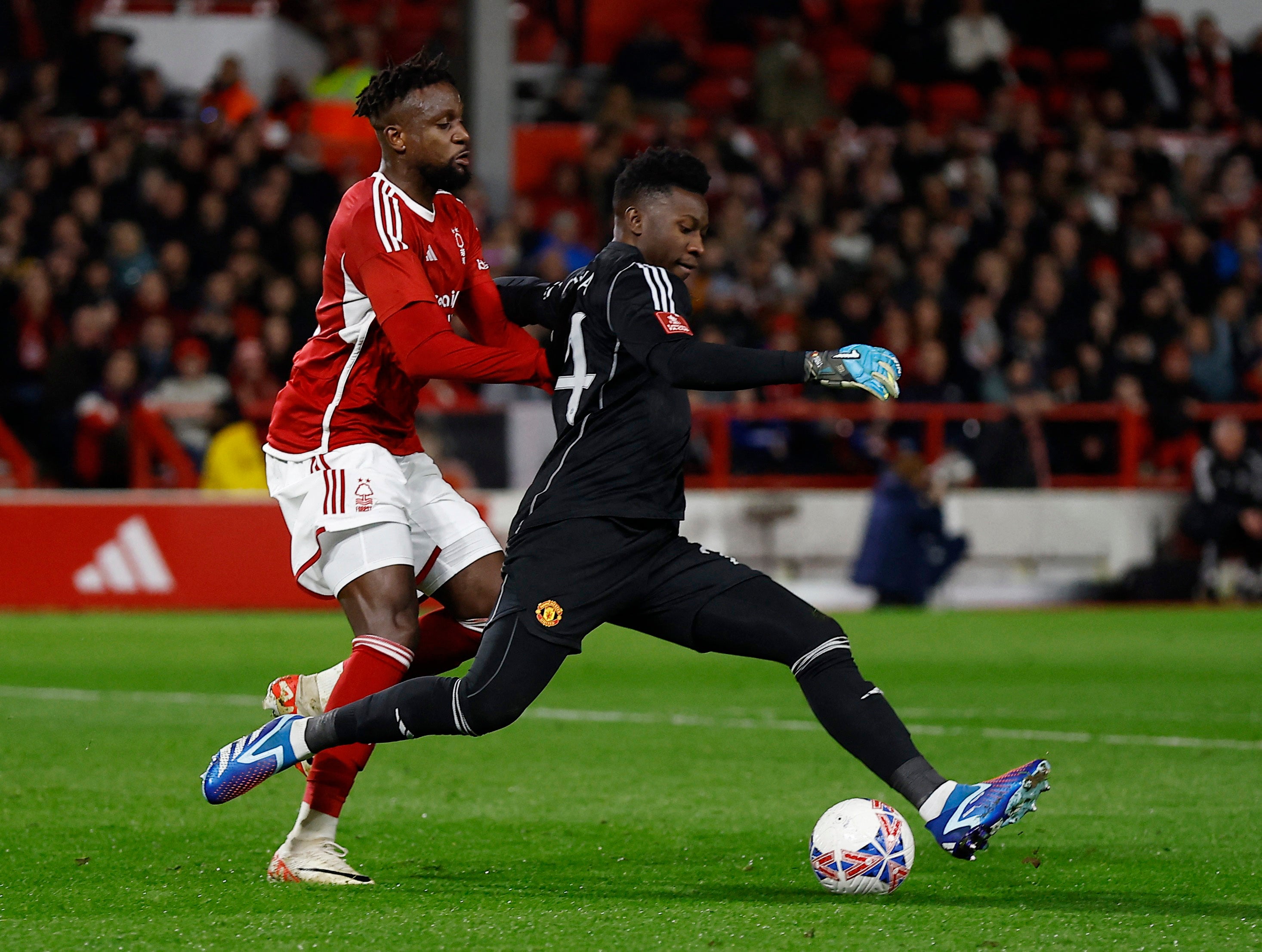 Andre Onana made some superb saves to keep United in the contest