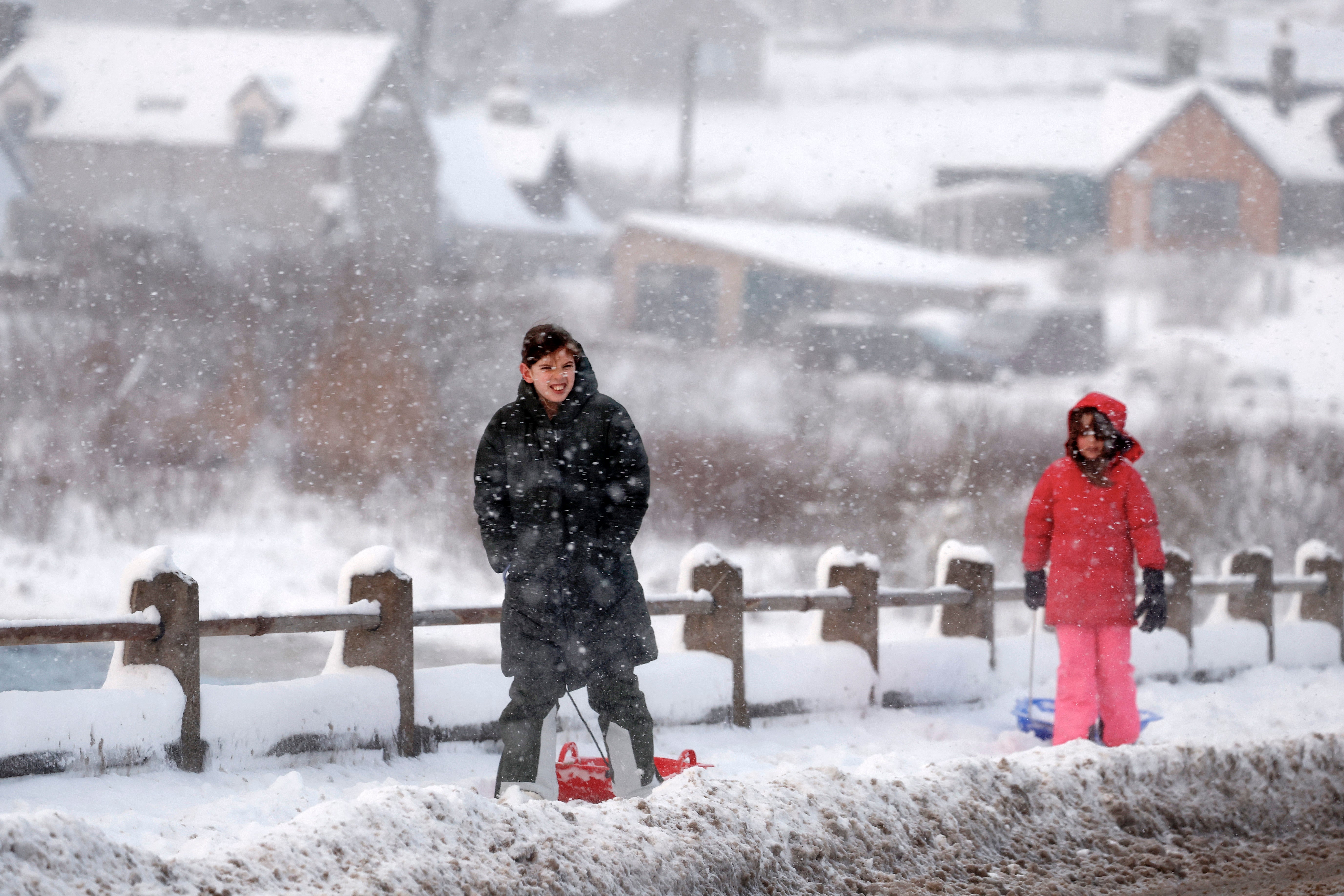 SSWs can lead to a plunge in temperatures and a cold snap and snow fall, pictured here in Lairg, Scotland in January