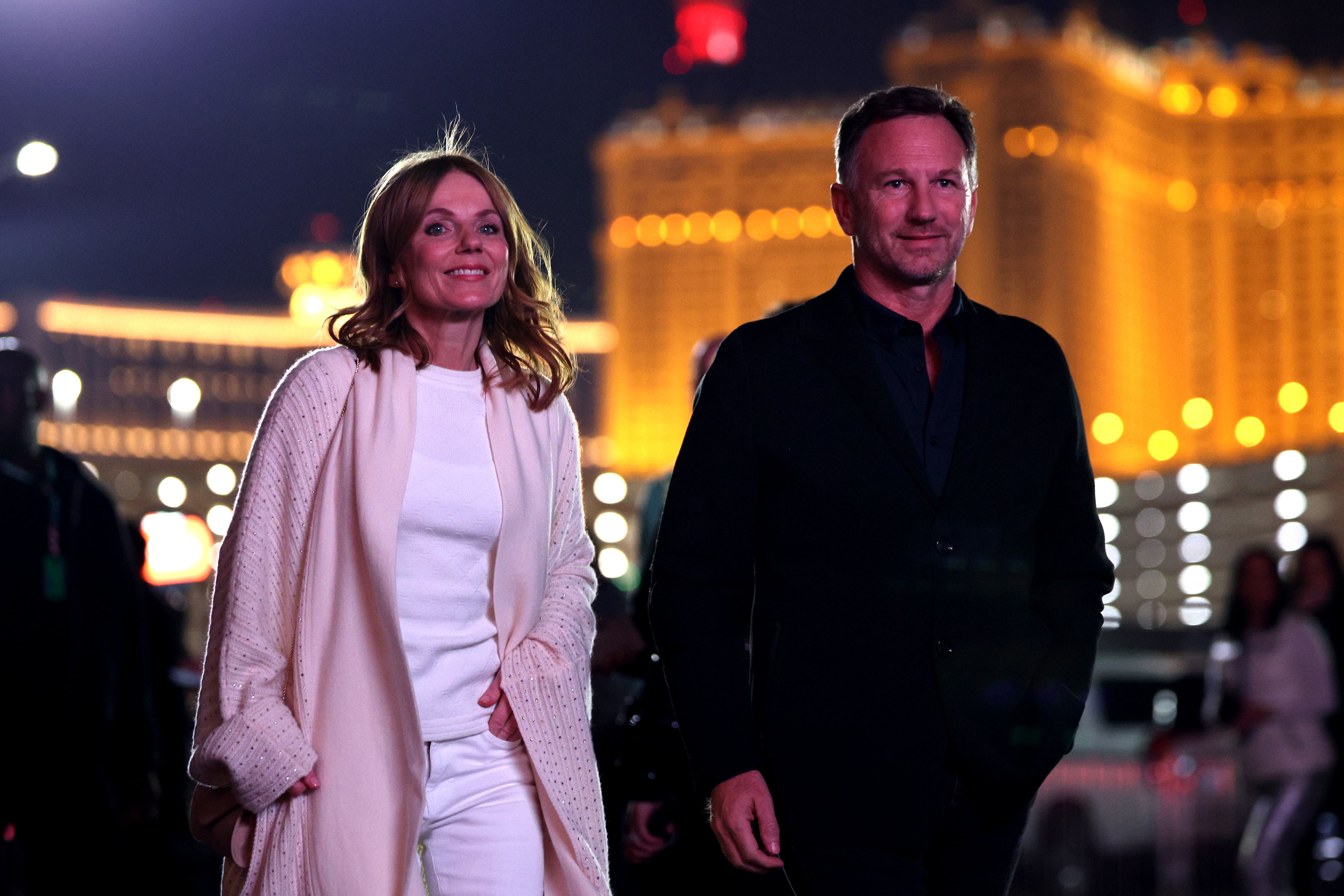 Couple during previews ahead of the F1 Grand Prix of Las Vegas in November 2023