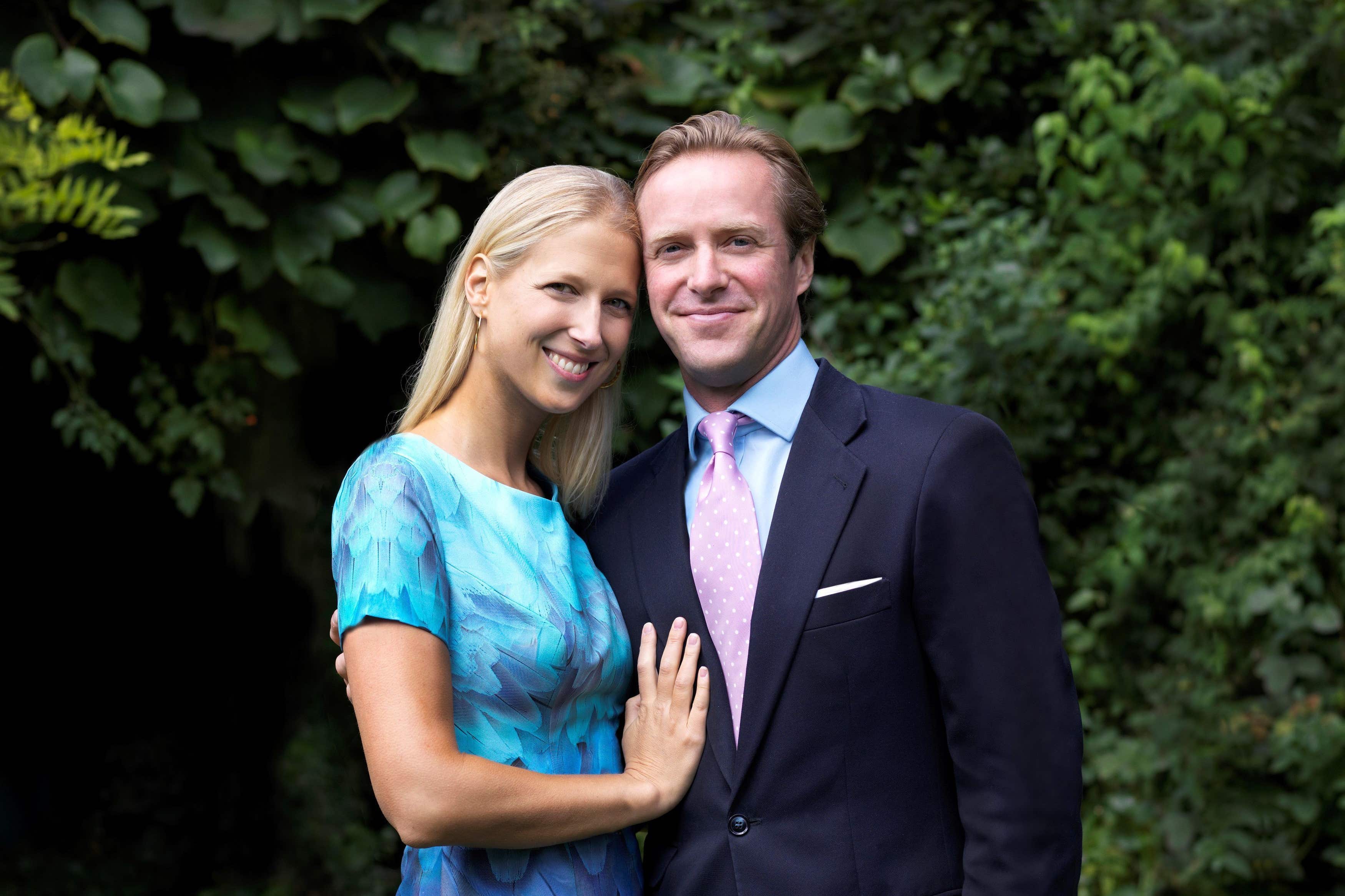 Lady Gabriella Kingston and husband Thomas (Alexandra Diez de Rivera/Buckingham Palace/PA)