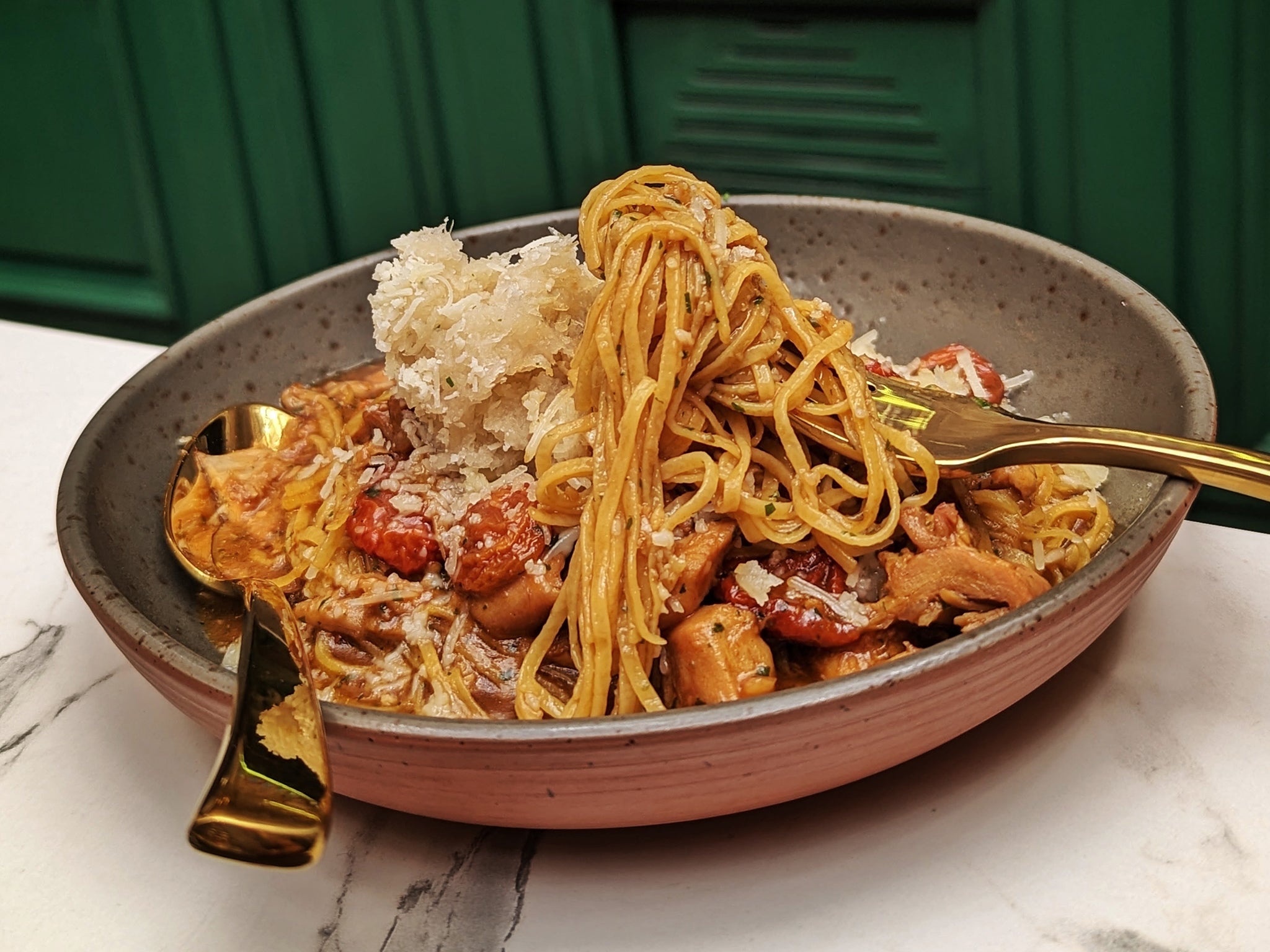 Rabbit pasta is a take on stewed rabbit, Malta’s national dish