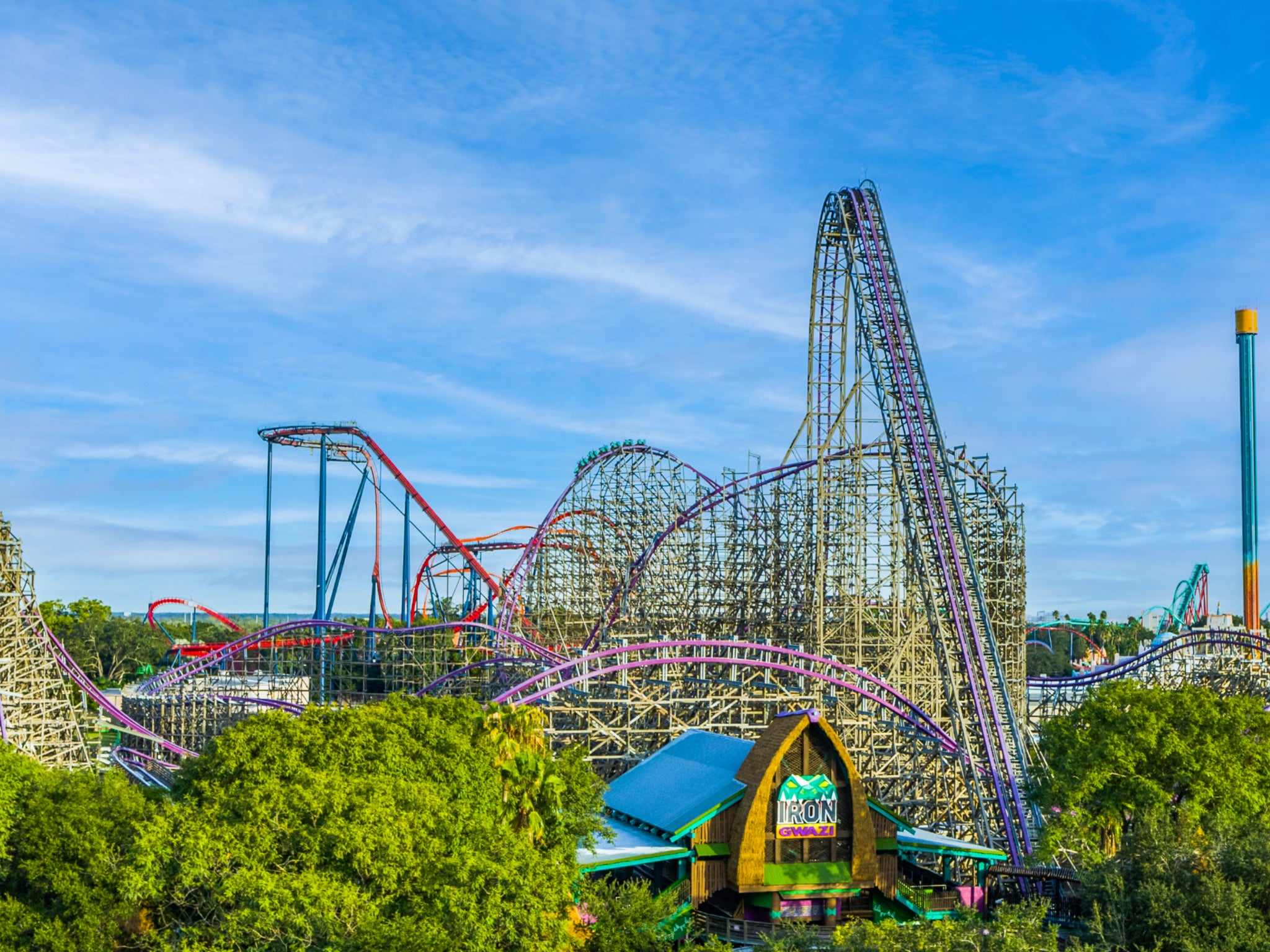 Busch Gardens has 10 roller coasters and two water rides