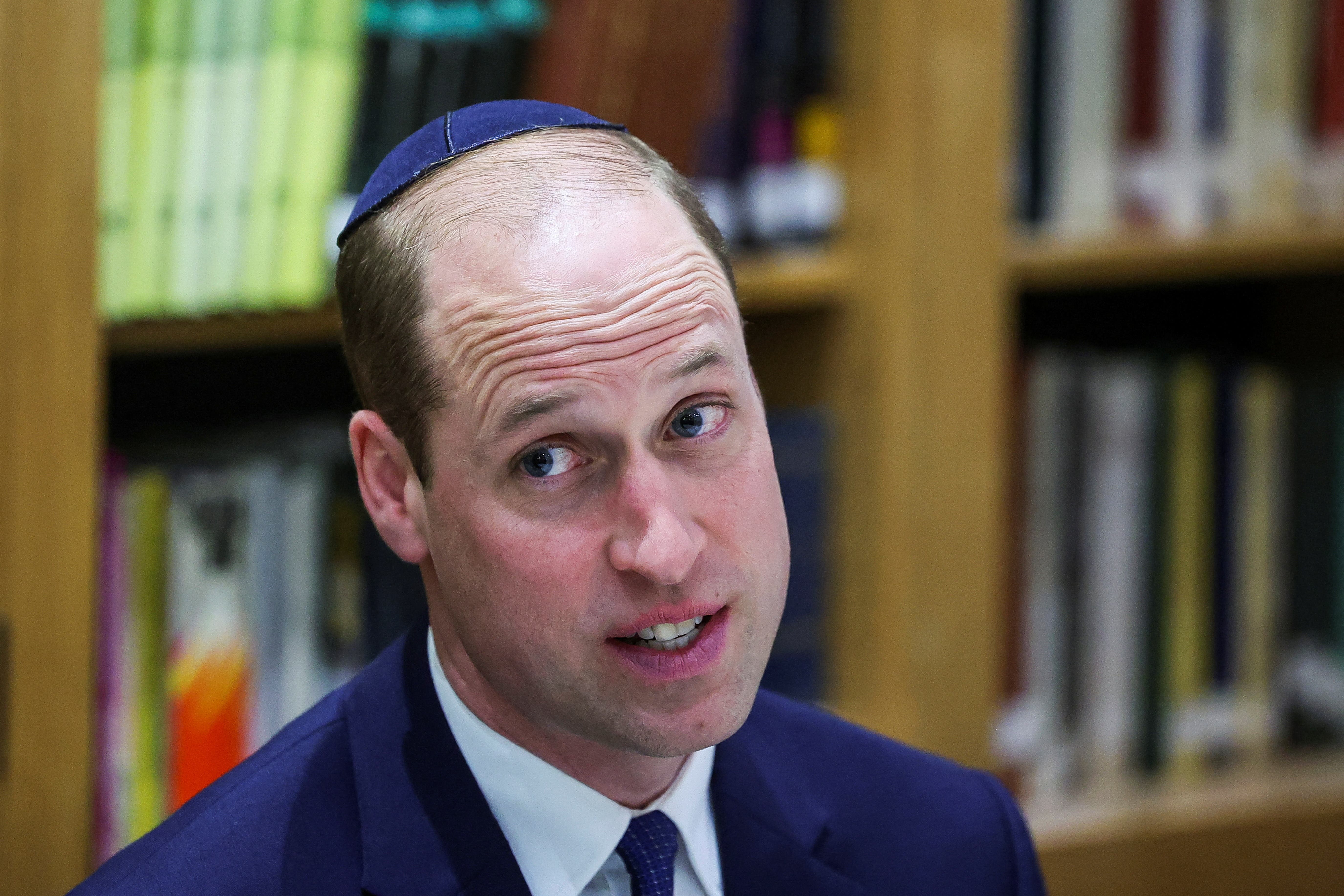 The Prince of Wales visits the Western Marble Arch Synagogue in London (Toby Melville/PA)