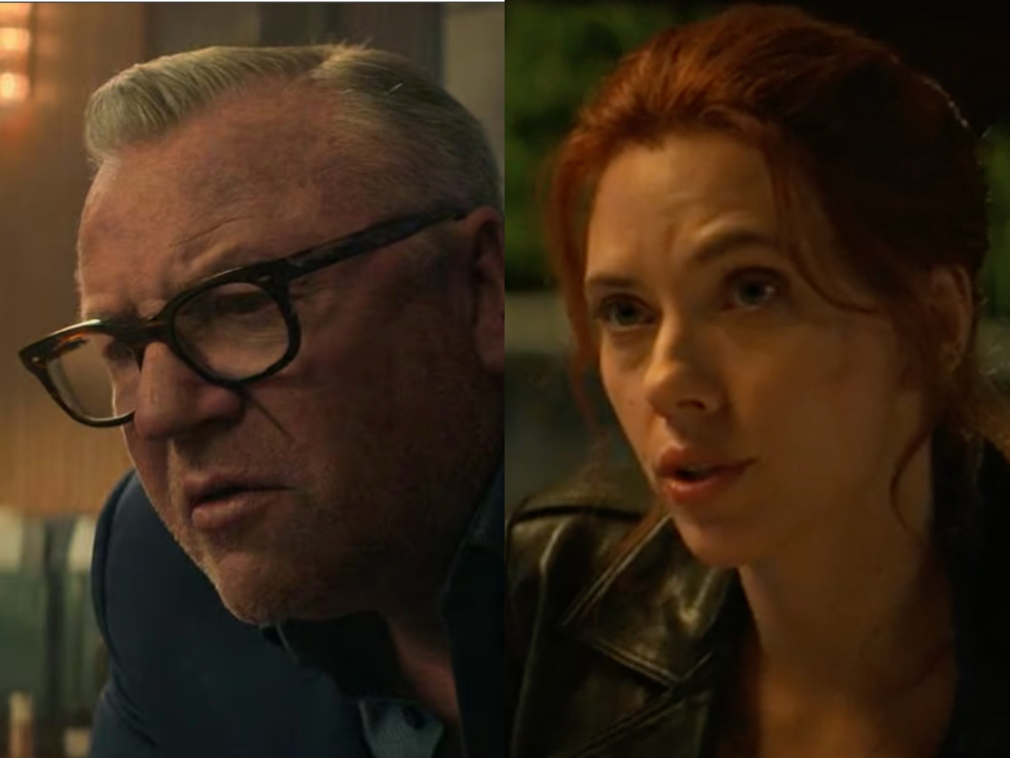 Ray Winstone and Scarlett Johansson in ‘Black Widow’