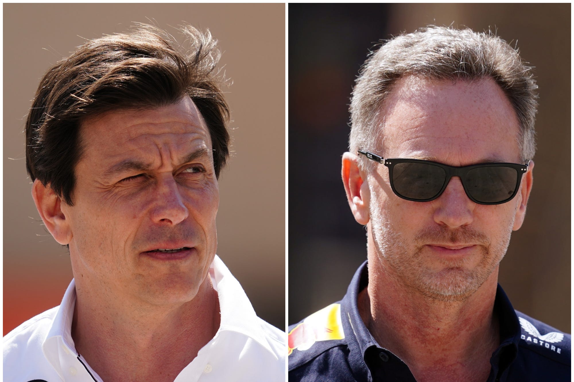 Toto Wolff and Christian Horner (David Davies/PA).