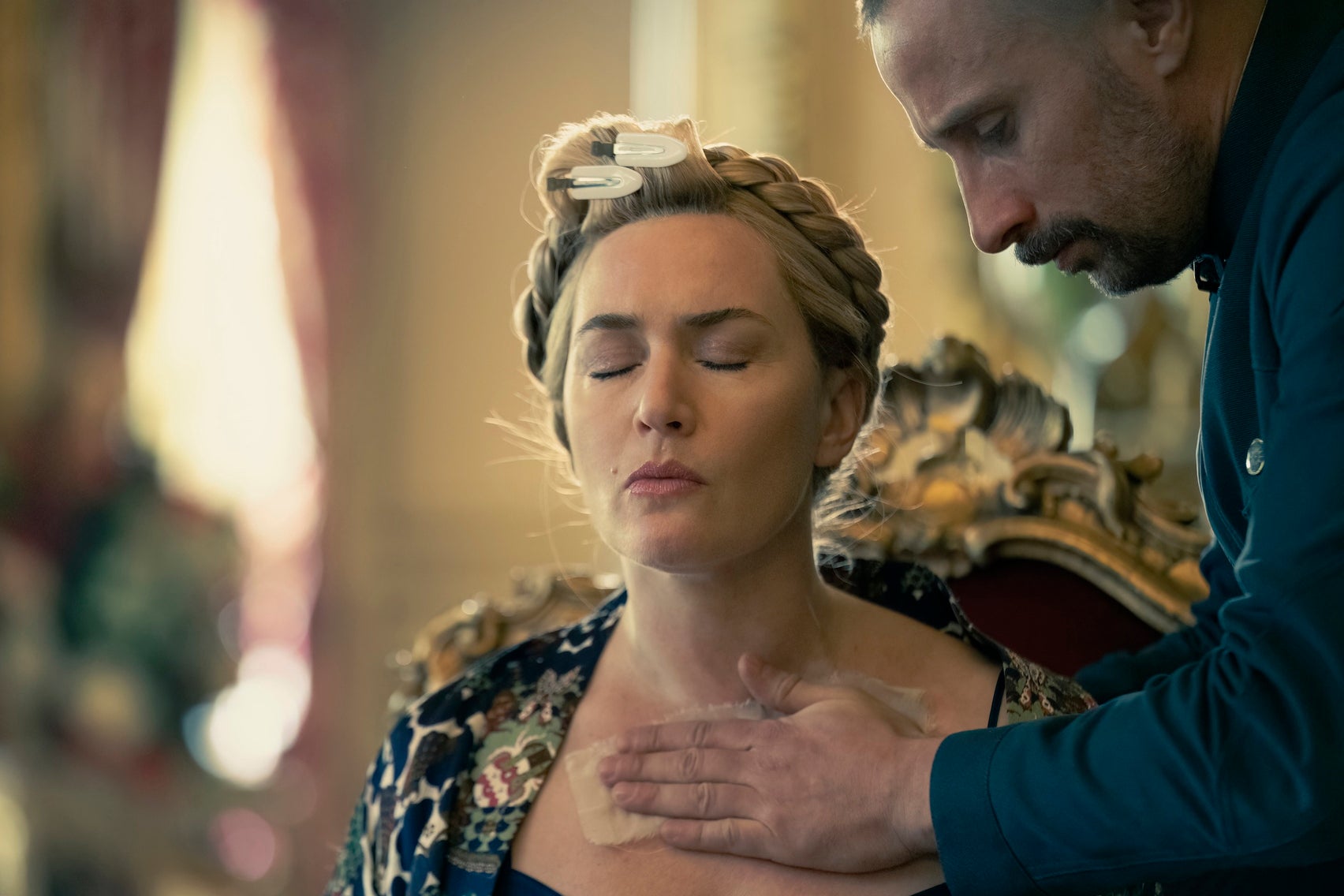 Kate Winslet in a scene from new HBO show ‘The Regime’