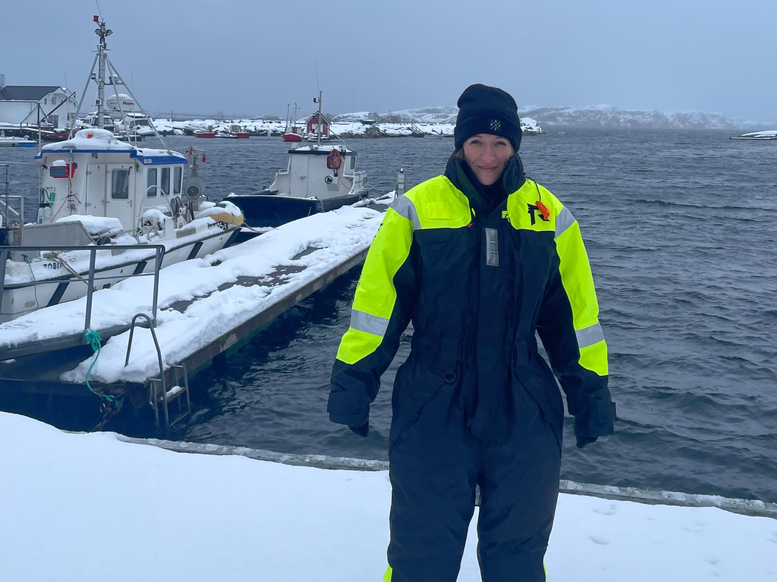 Robyn braving the elements in Vik, the location of a two abandoned hydro power stations