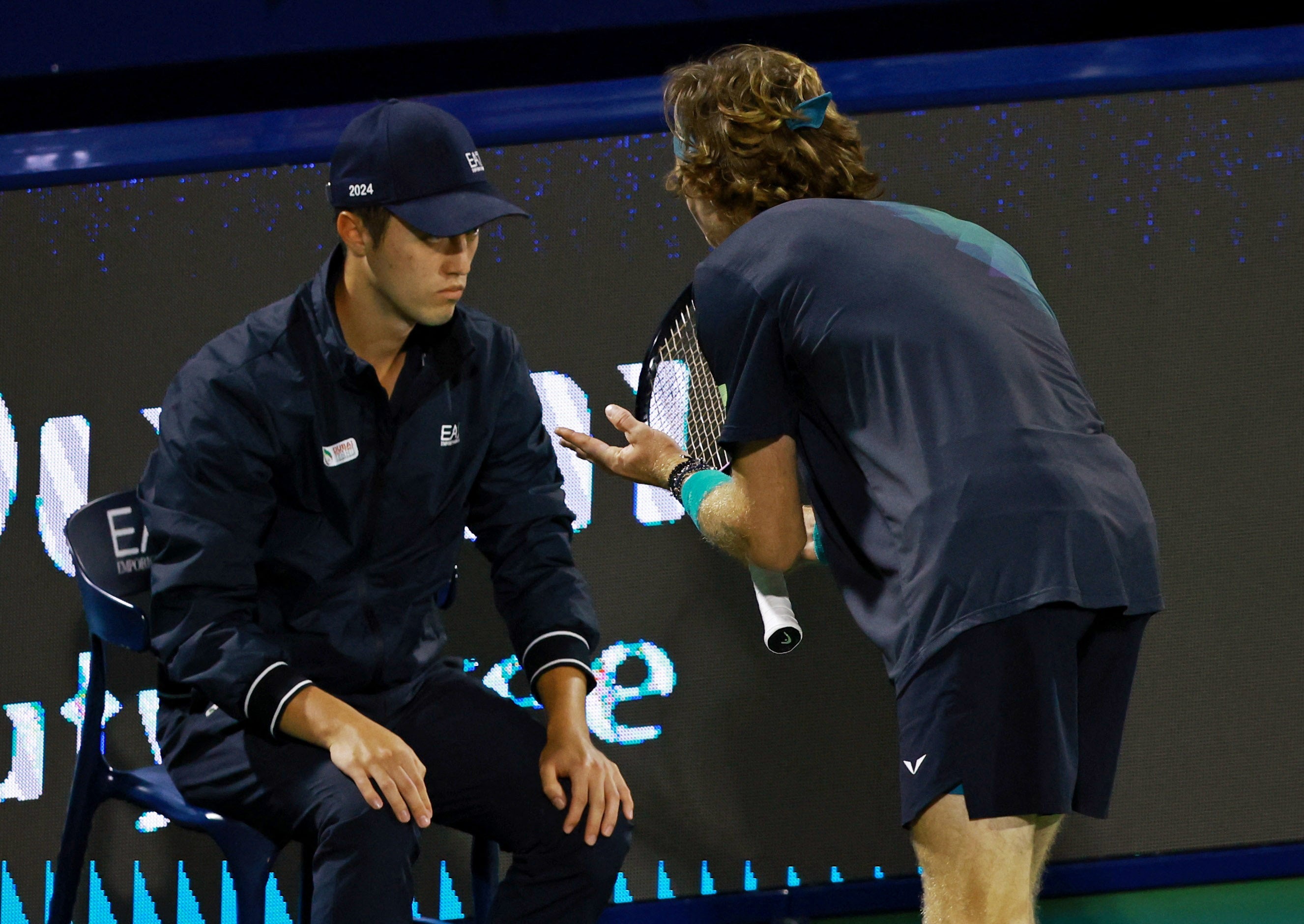 Rublev denied swearing at the line judge