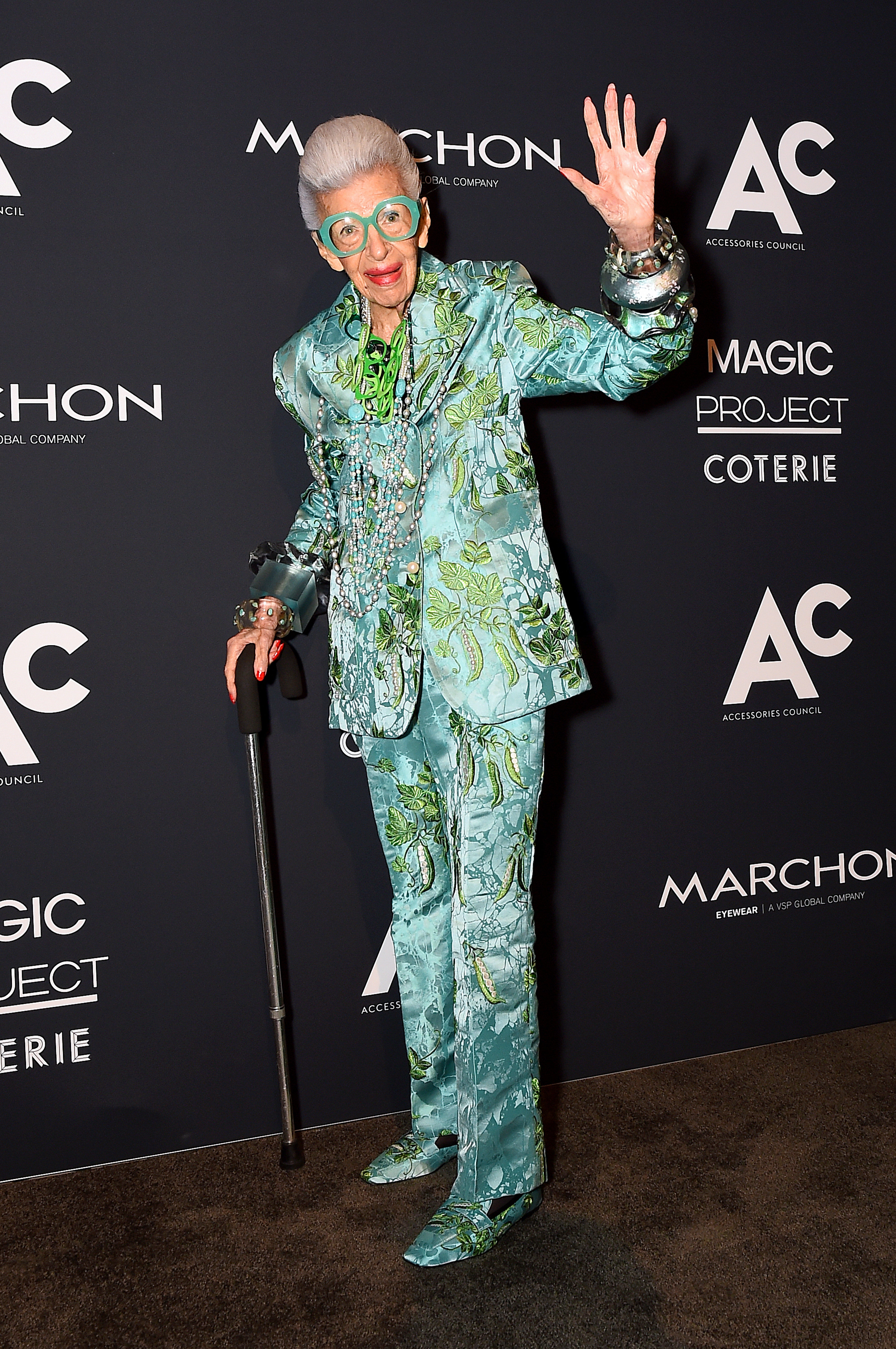 Iris Apfel attends the 25th Annual ACE Awards on 2 November 2021