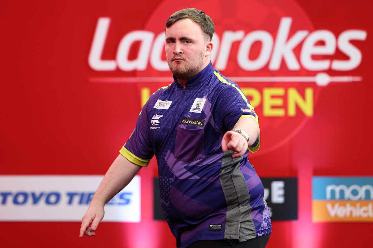 Luke Littler is through to the last 16 of the UK Open (Kieran Cleeves/PDC/PA)