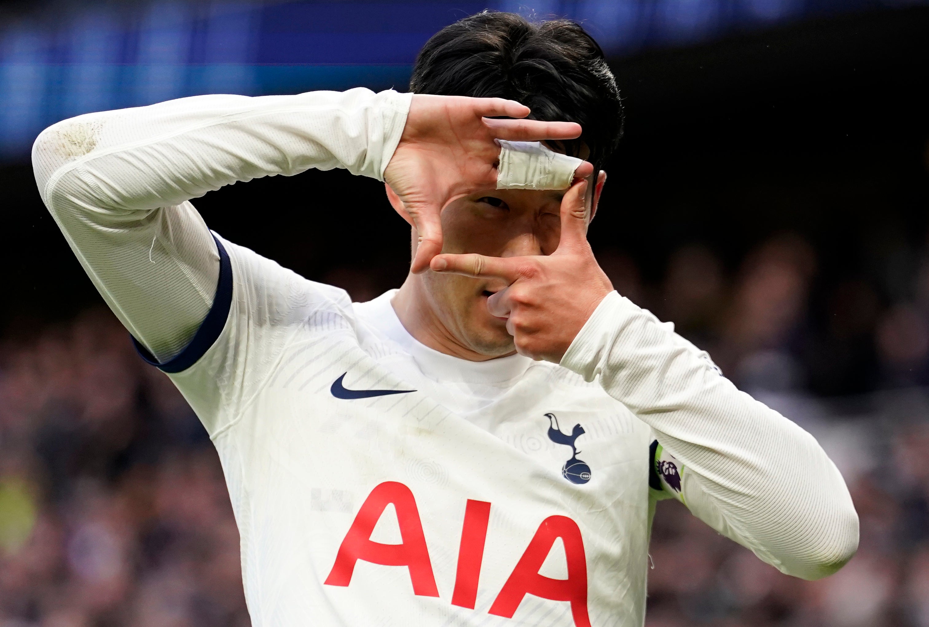 Son unleashed a new celebration at the Tottenham Hotspur Stadium