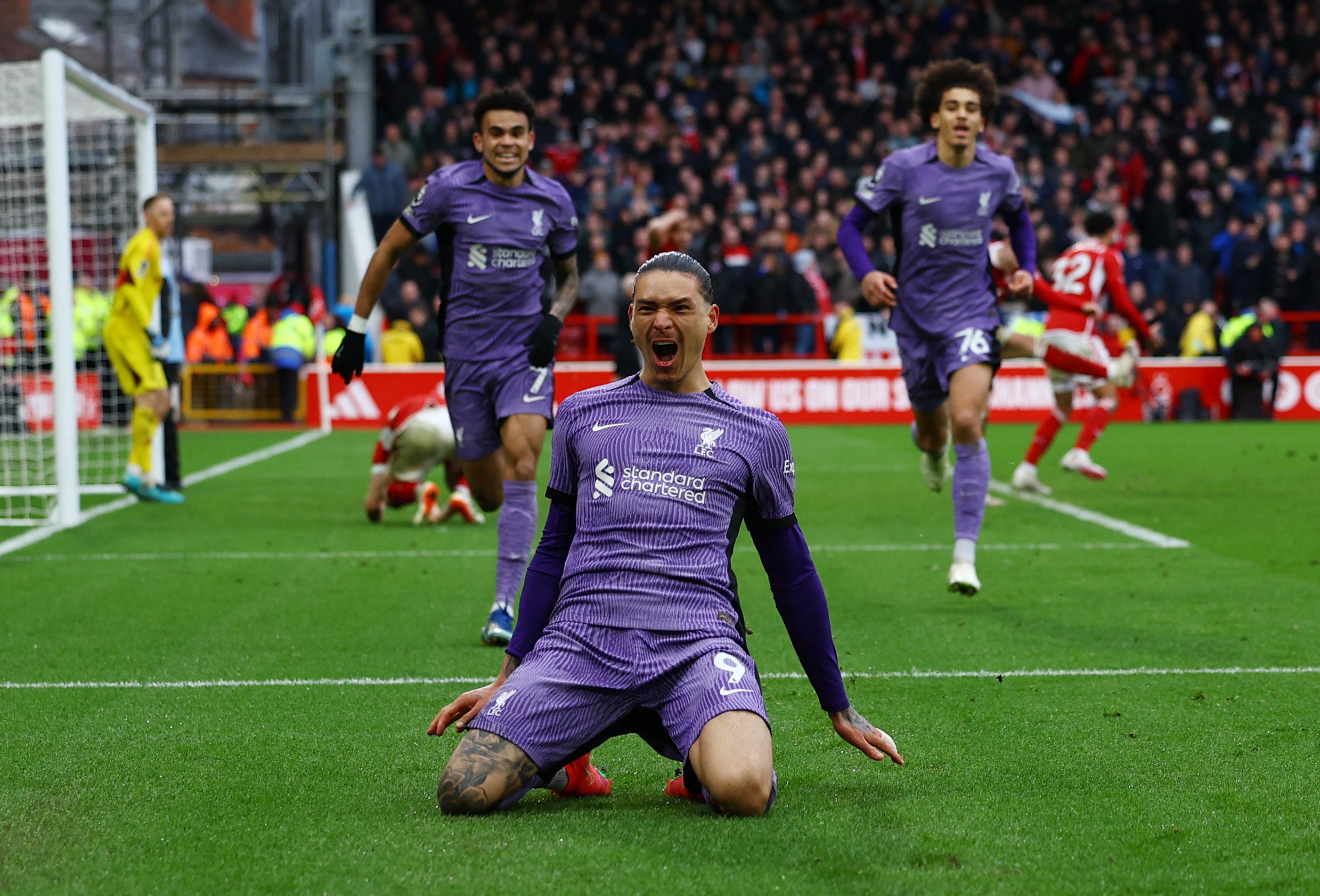 Darwin Nunez celebrates late winner for Liverpool