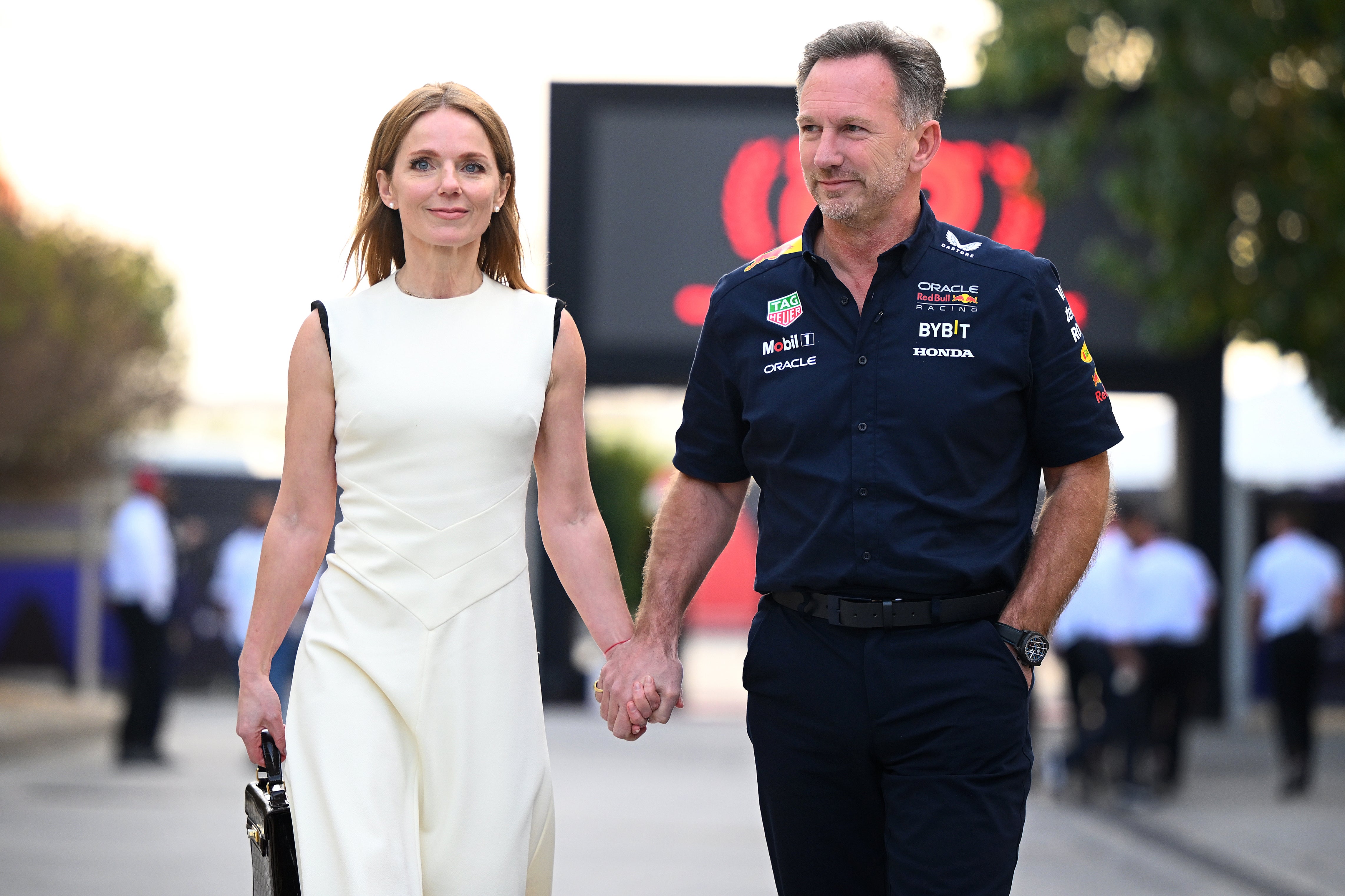 Geri Halliwell appeared alongside husband Christian Horner in Bahrain